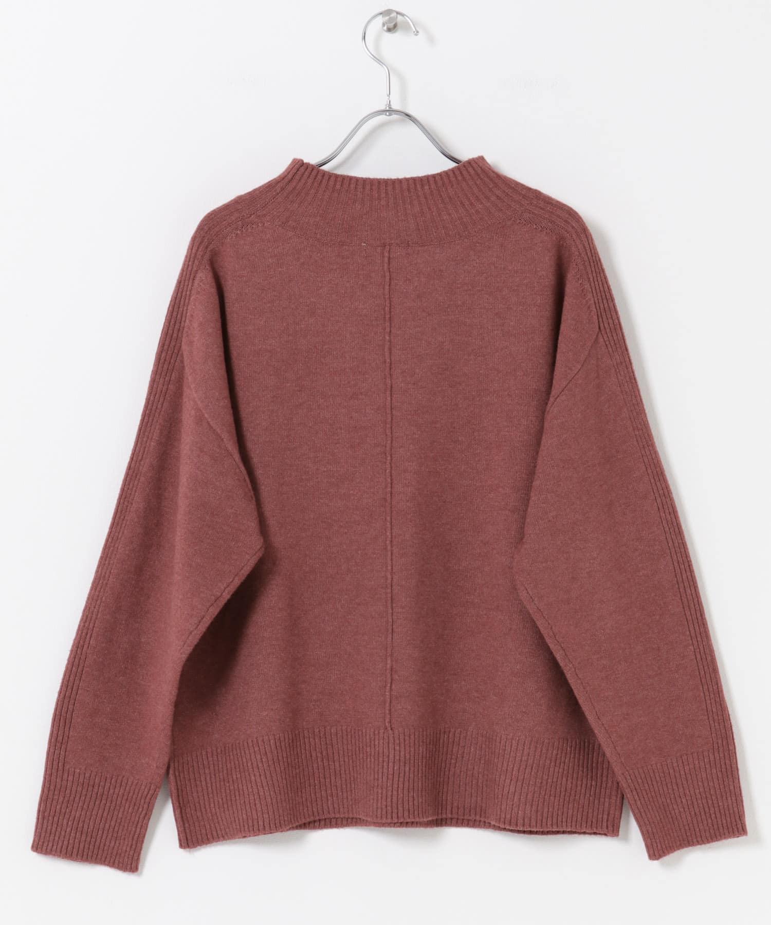 ショルダーリブハイネックニット B.RED FREE