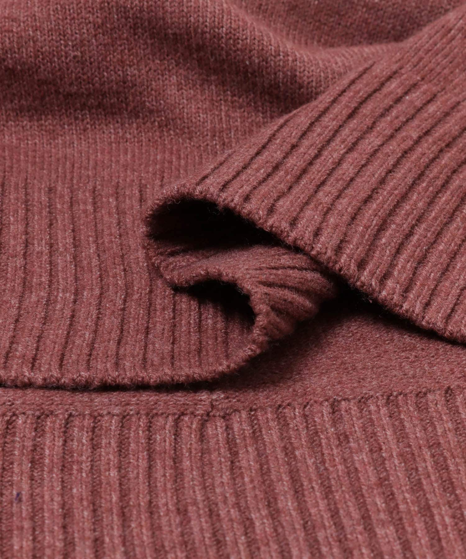 ショルダーリブハイネックニット B.RED FREE