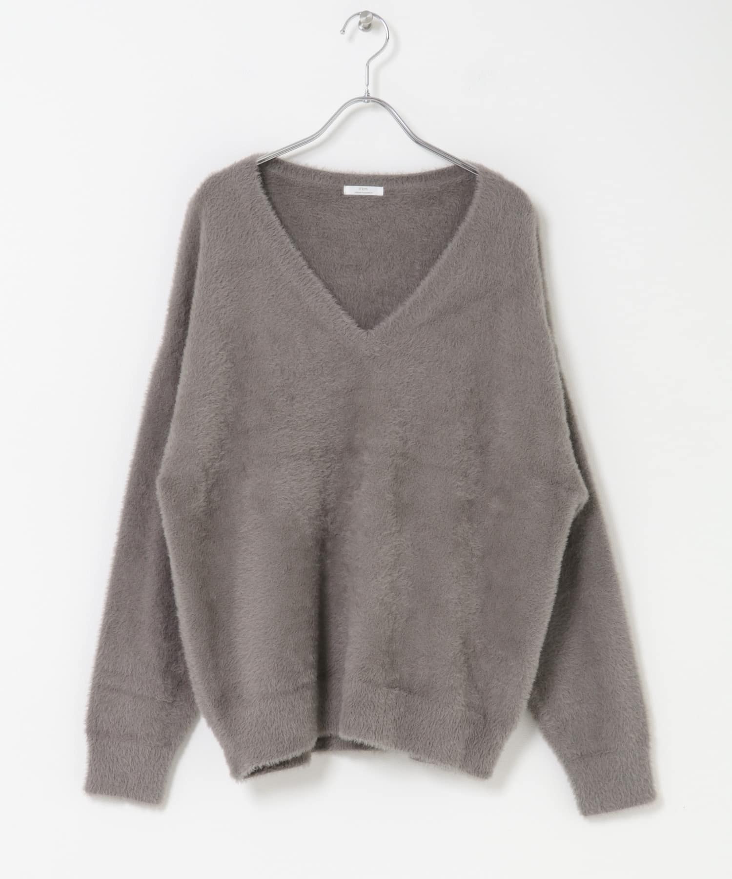 ミニシャギーVネックニット CHA FREE