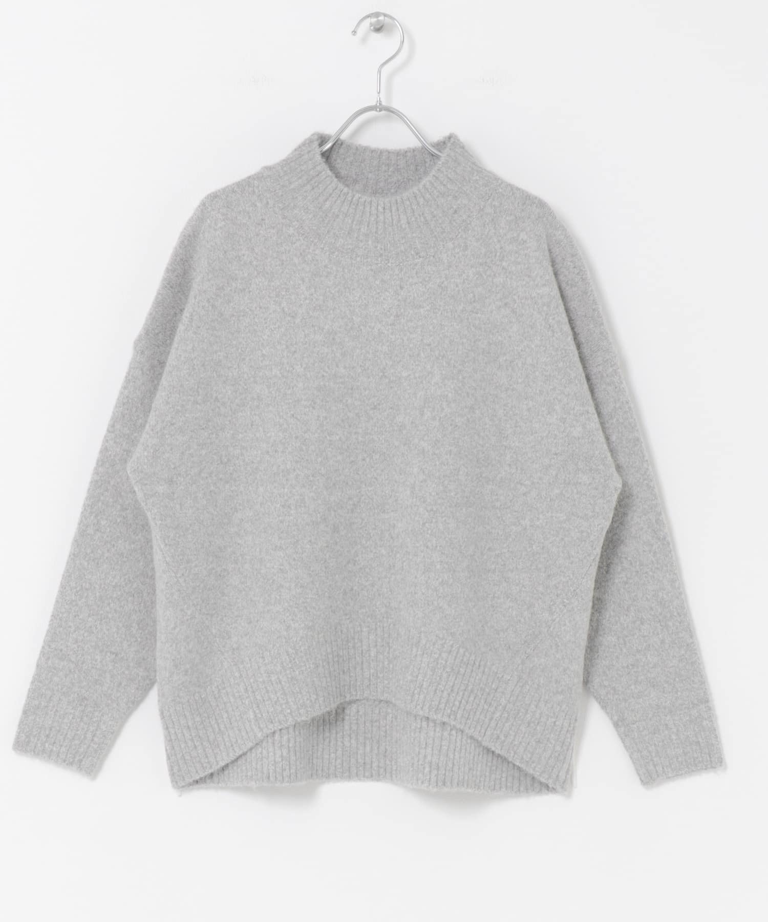ハイネックメランジニット L.GRY Free