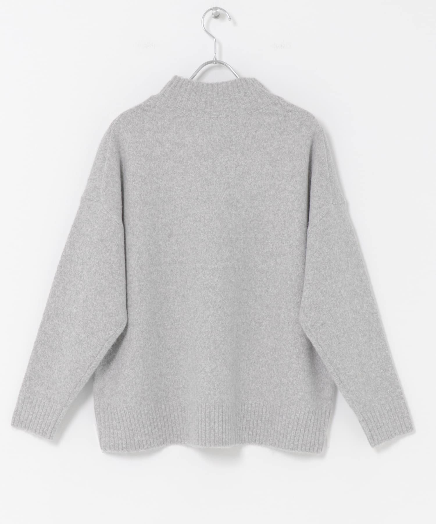 ハイネックメランジニット L.GRY Free