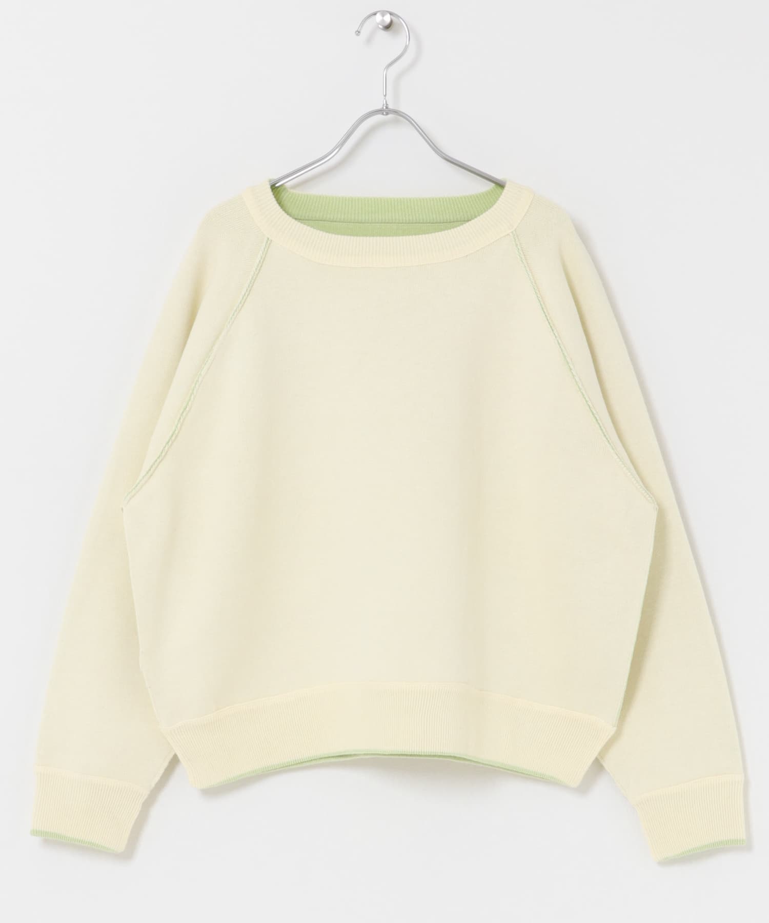 ラグランスリーブリバーシブルニット IVO×MELON Free