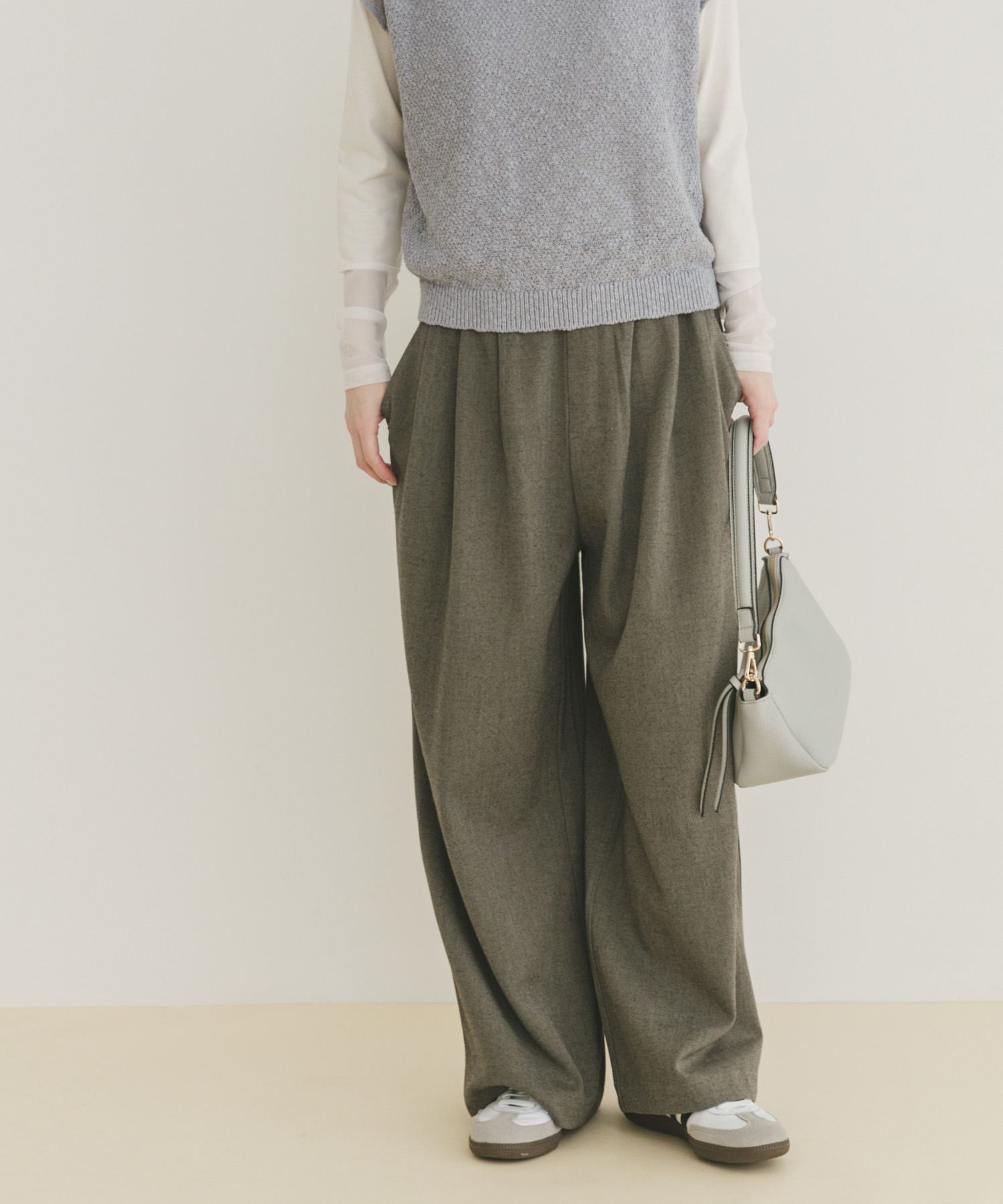 ウールライクイージーパンツ