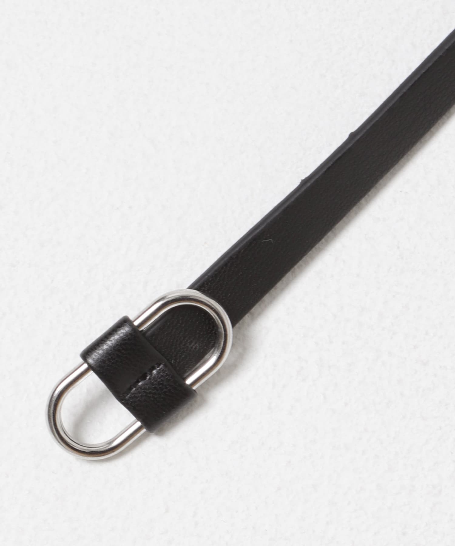 ベルト付ワイドデニム BLK M