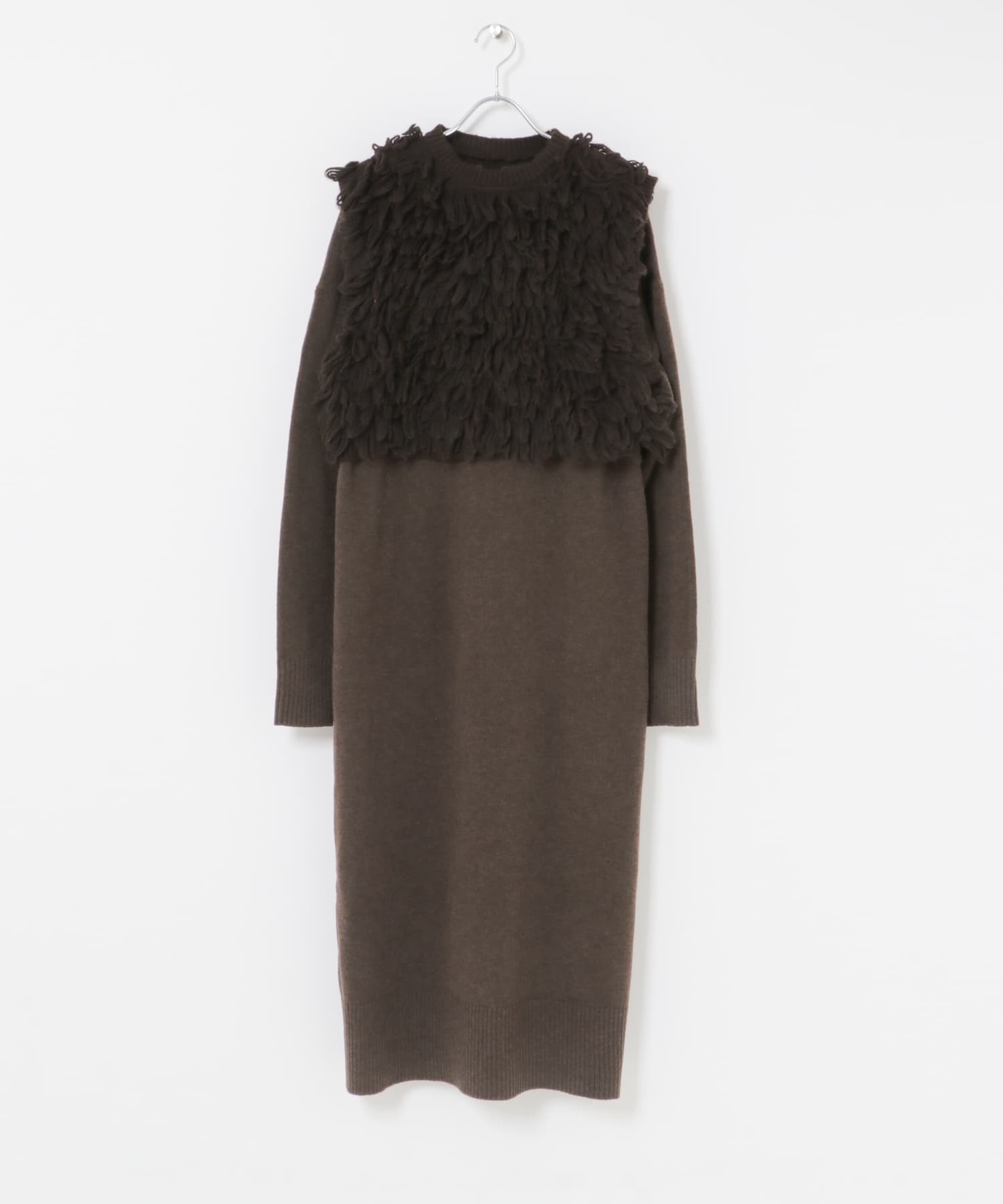 ループニットベストセットワンピース BRN Free