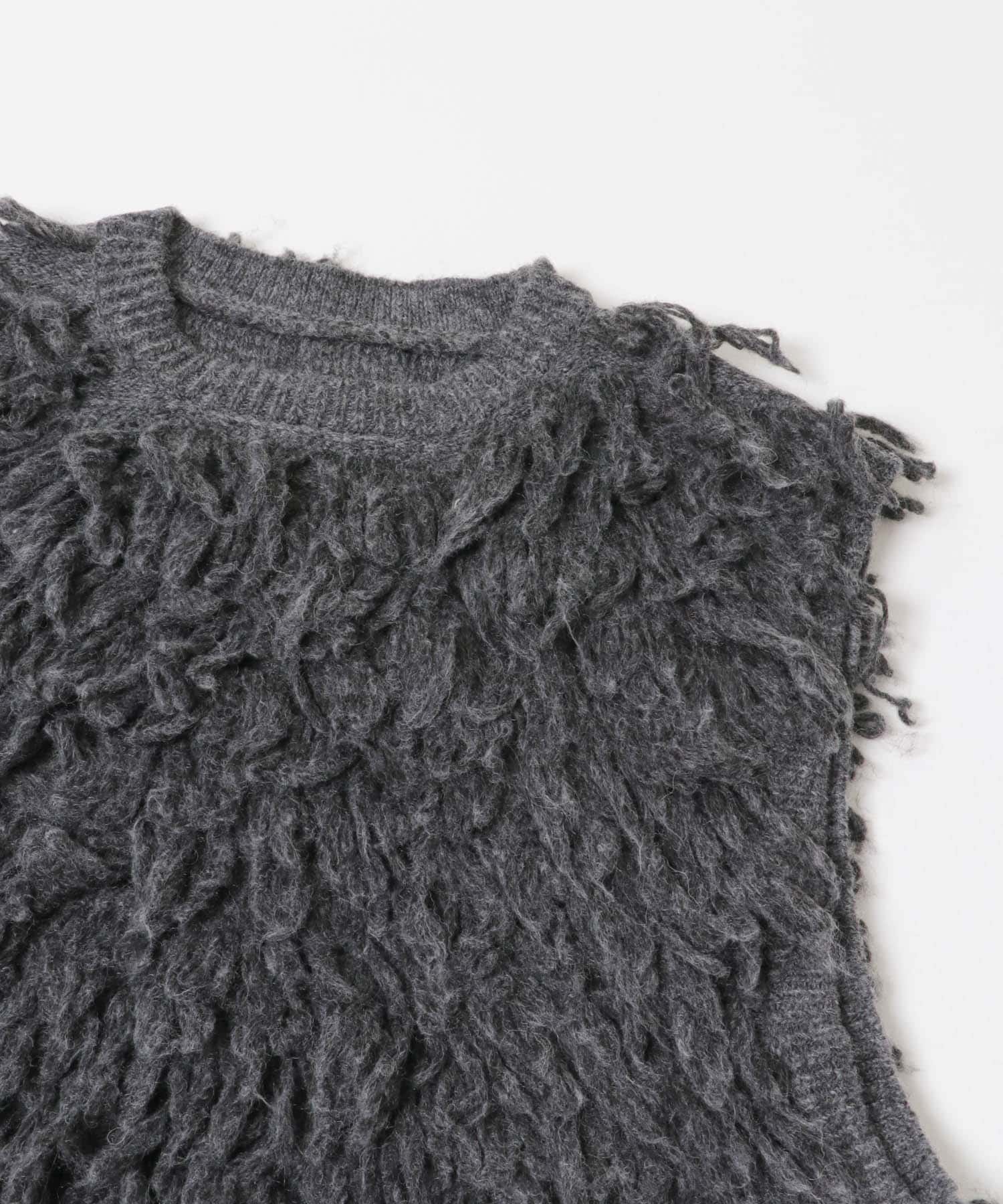 ループニットベストセットワンピース GRY Free