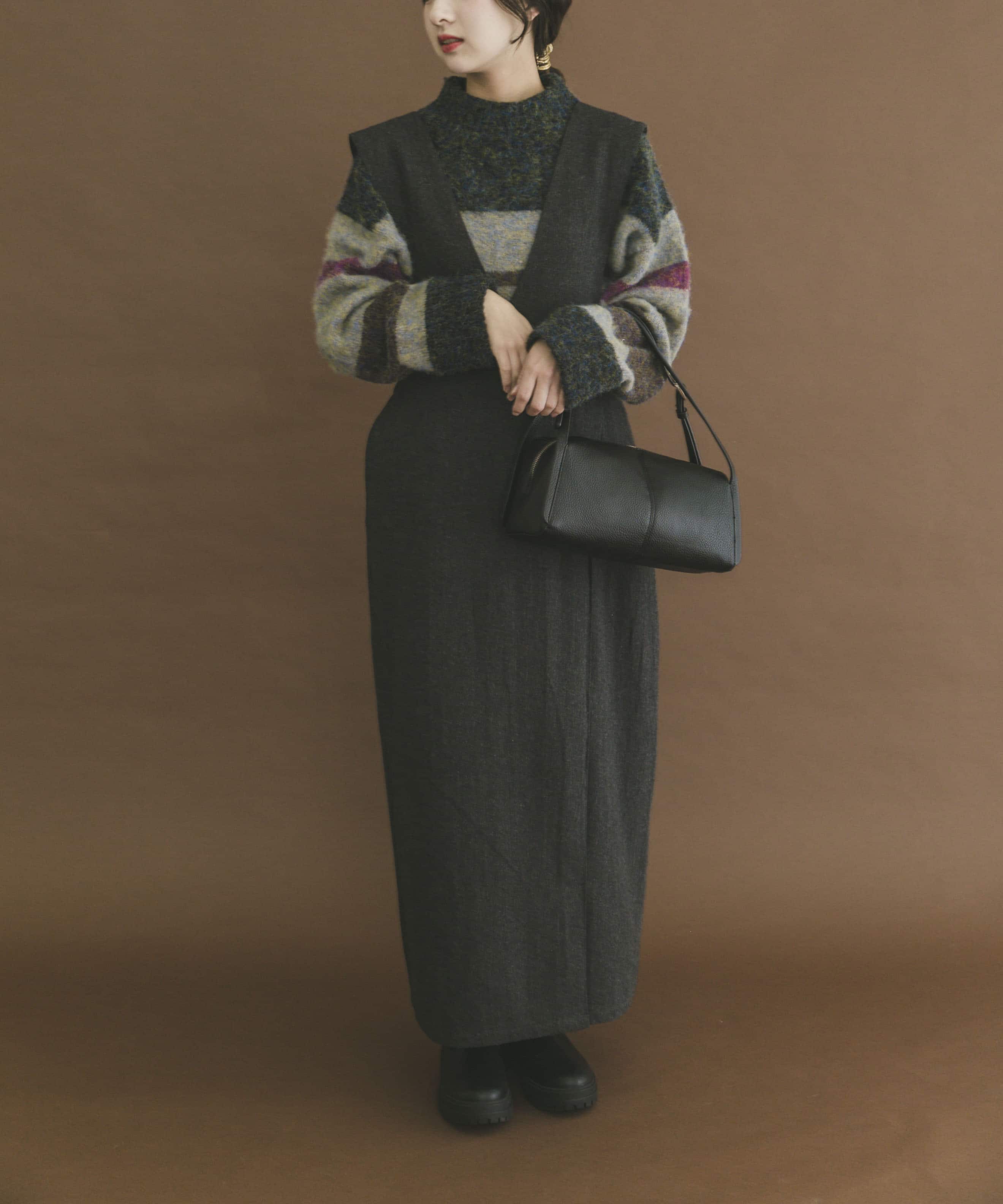 ゴマツイードジャンパースカート