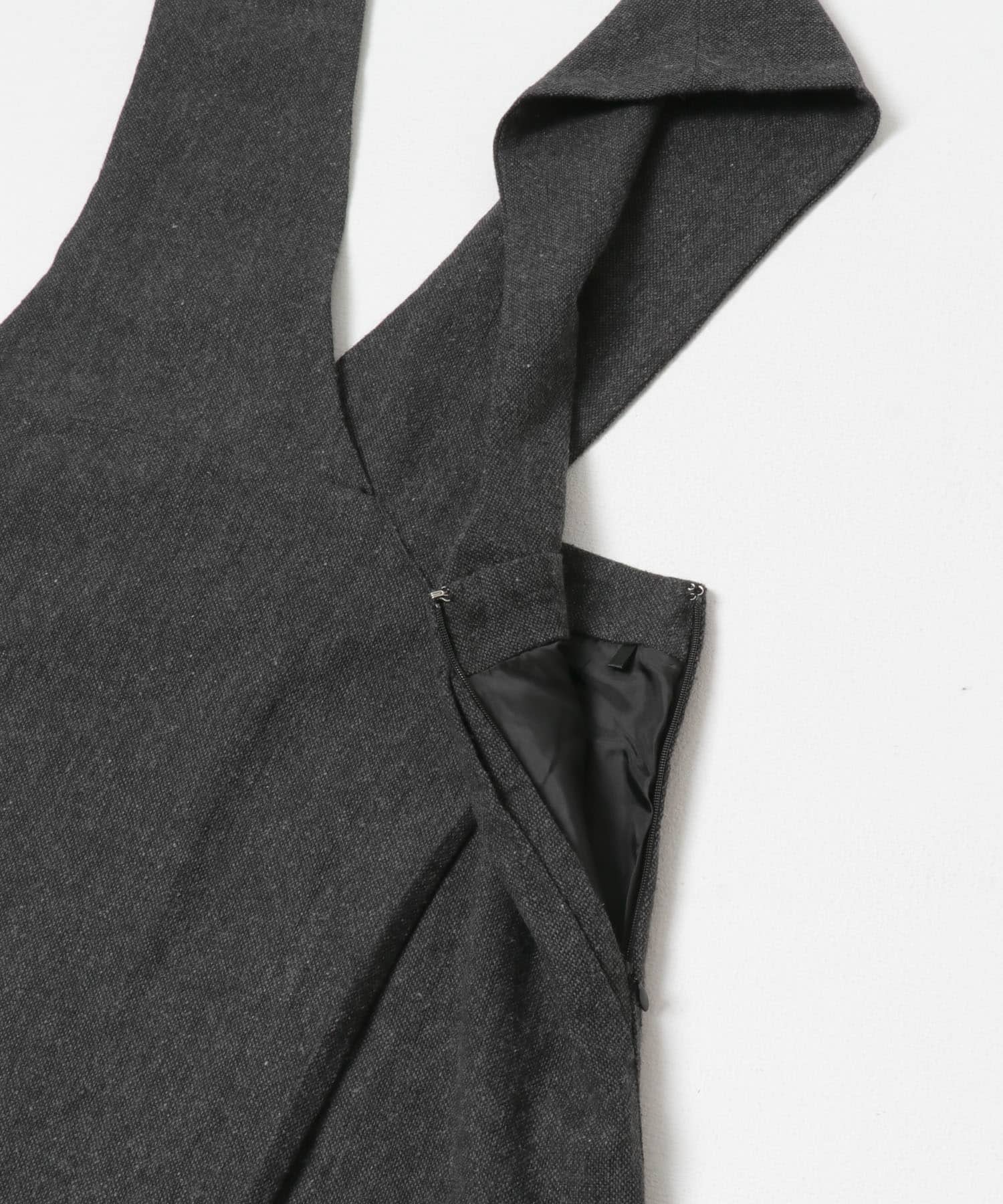 ゴマツイードジャンパースカート BLK Free