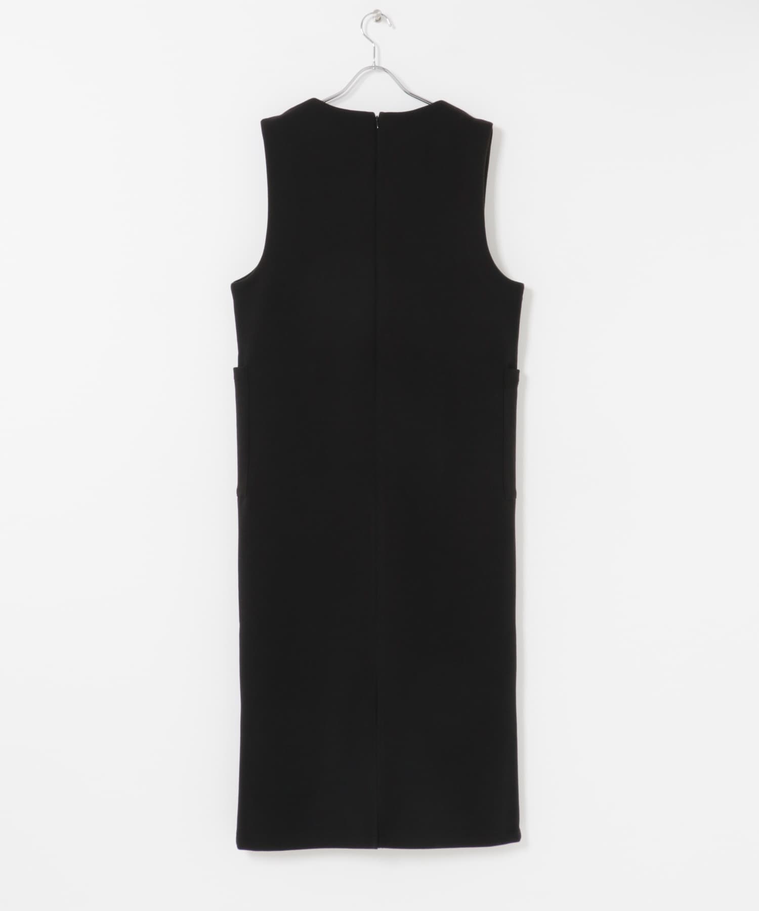 ジャージメルトンジャンパースカート BLK Free