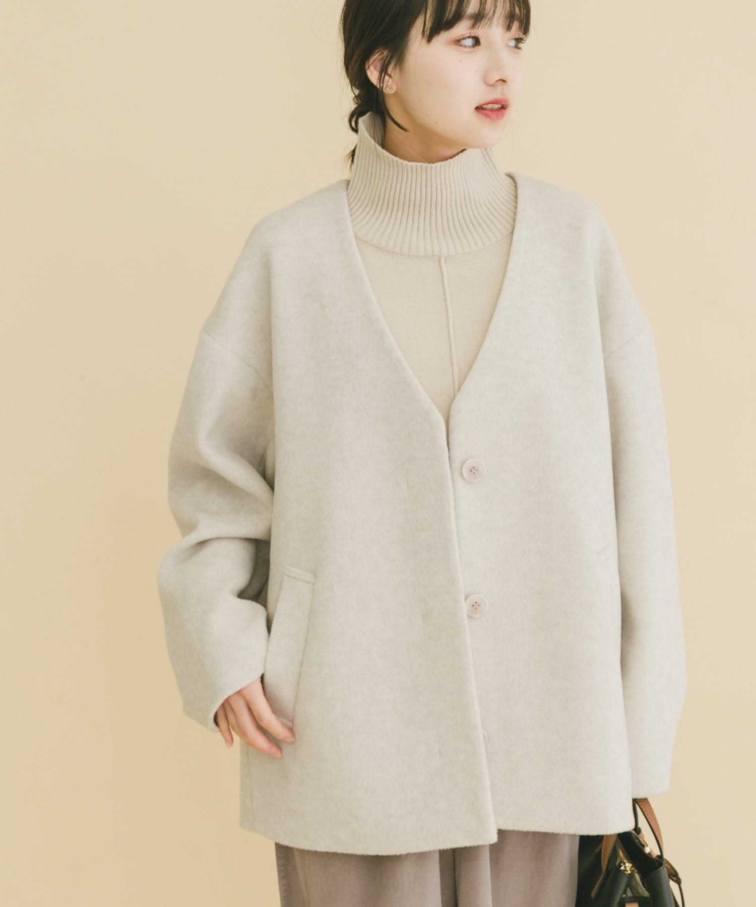 ノーカラーコクーンジャケット(Free GRY): アウター｜URBAN RESEARCH