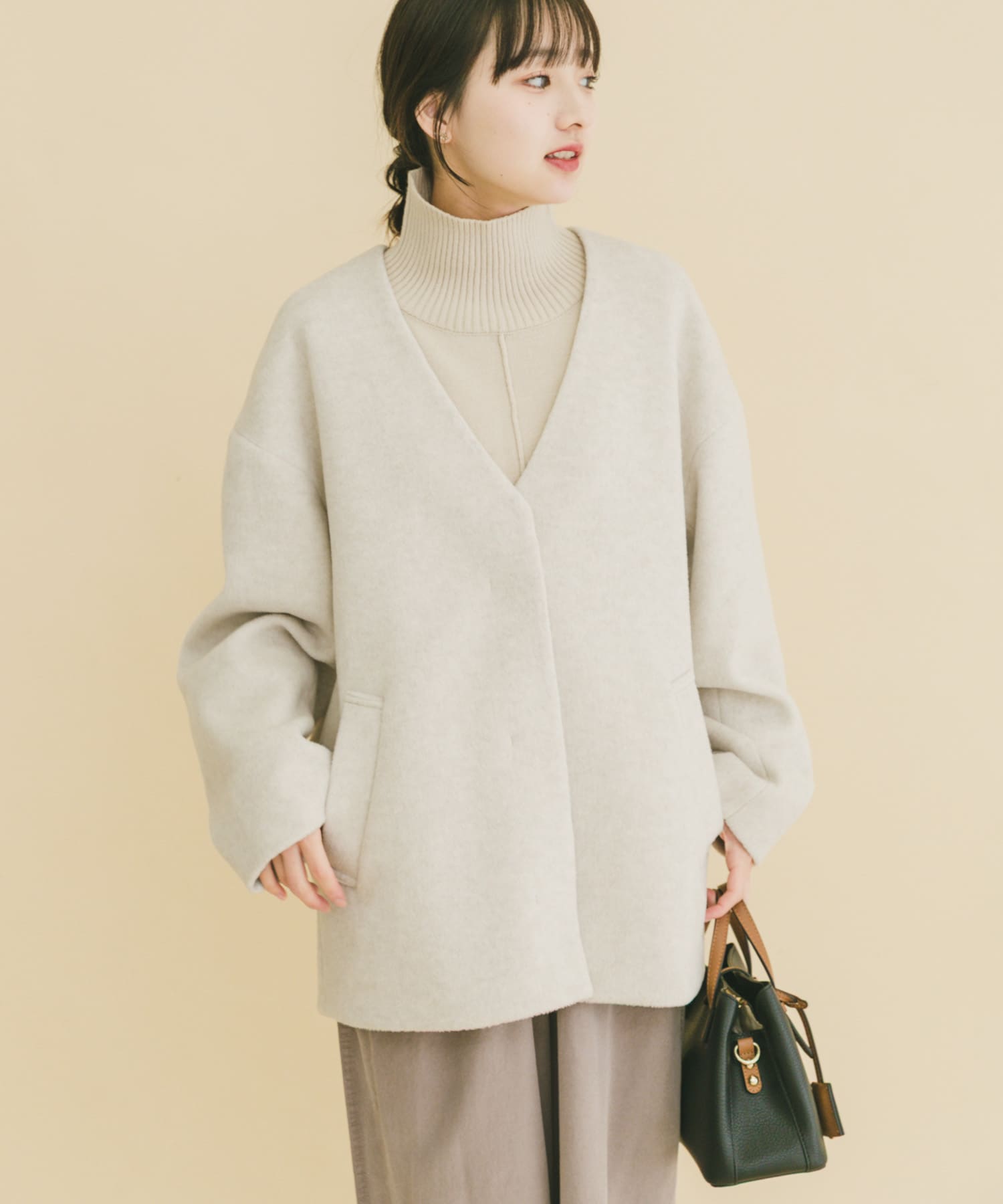 ノーカラーコクーンジャケット(Free GRY): アウター｜URBAN RESEARCH