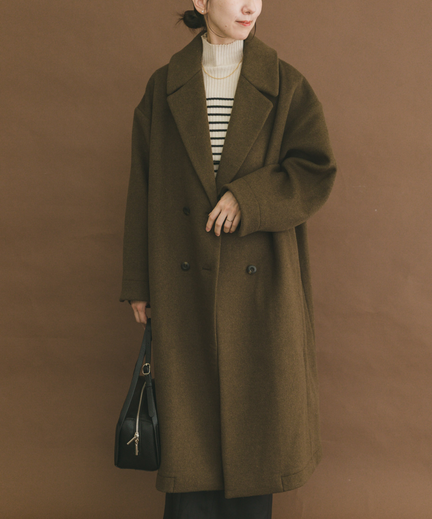 ウールブレンドビッグコート