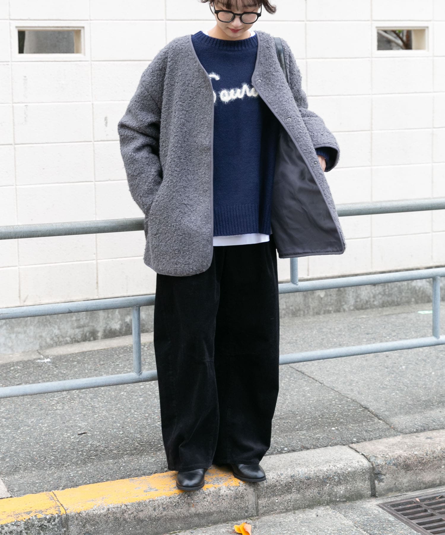 ボアジャケット GRY Free