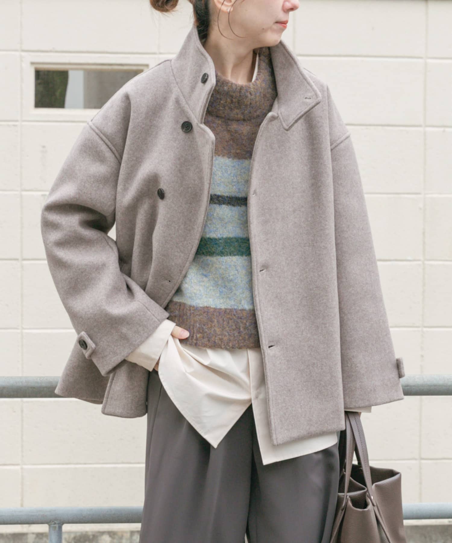 スタンドカラージャケット 坂本デニム 江戸黒染めデニムの中わた入りスタンドカラージャケット