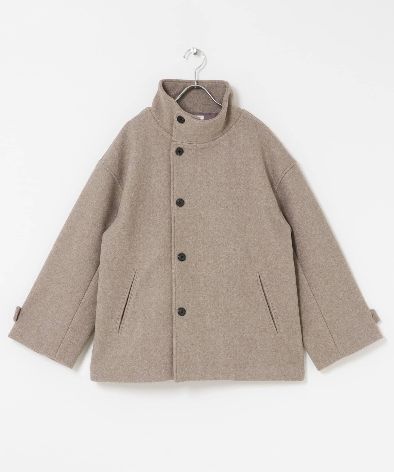 スタンドカラージャケット BEG Free