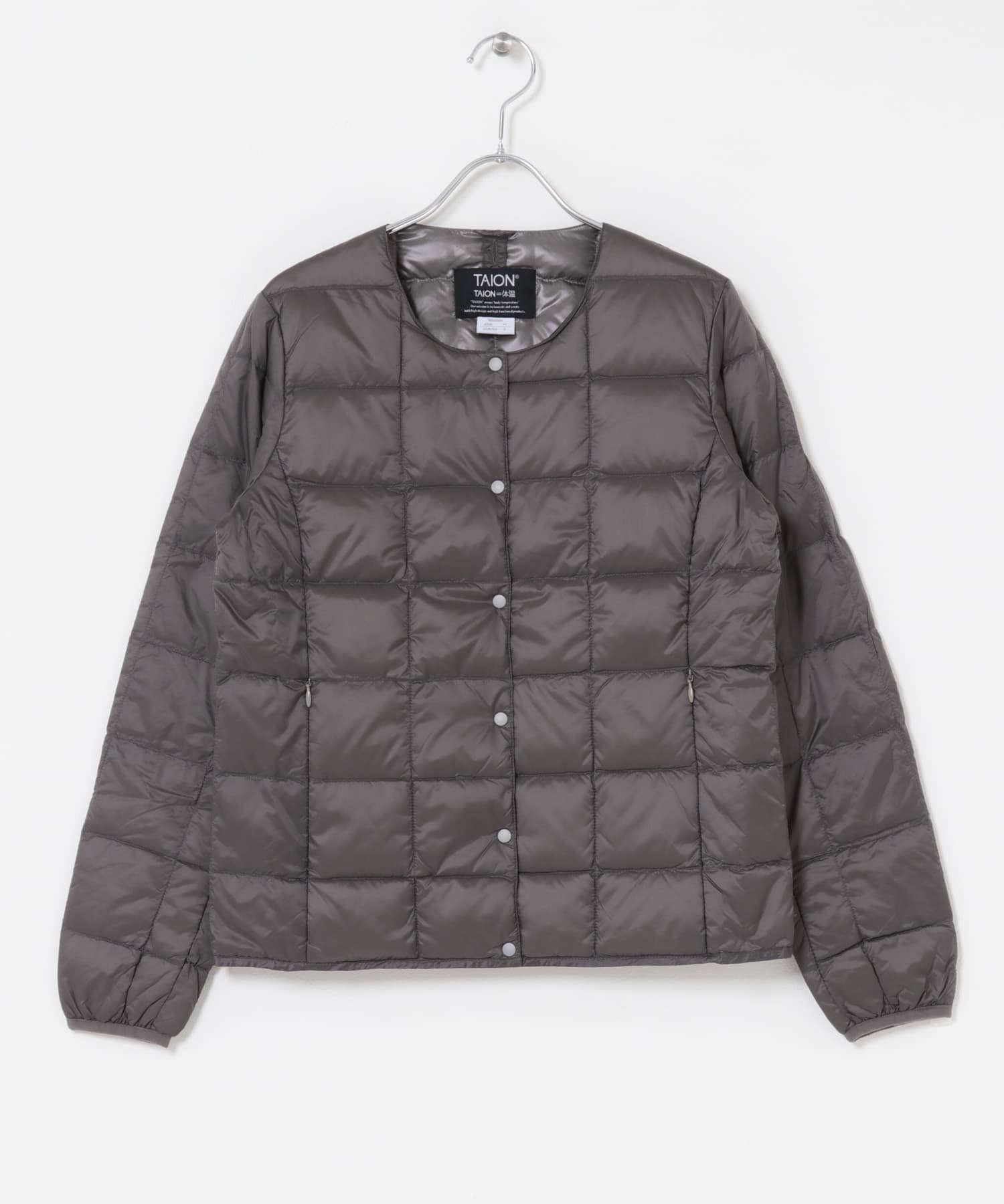 TAION　CREW NECK BUTTON DOWN JACKET