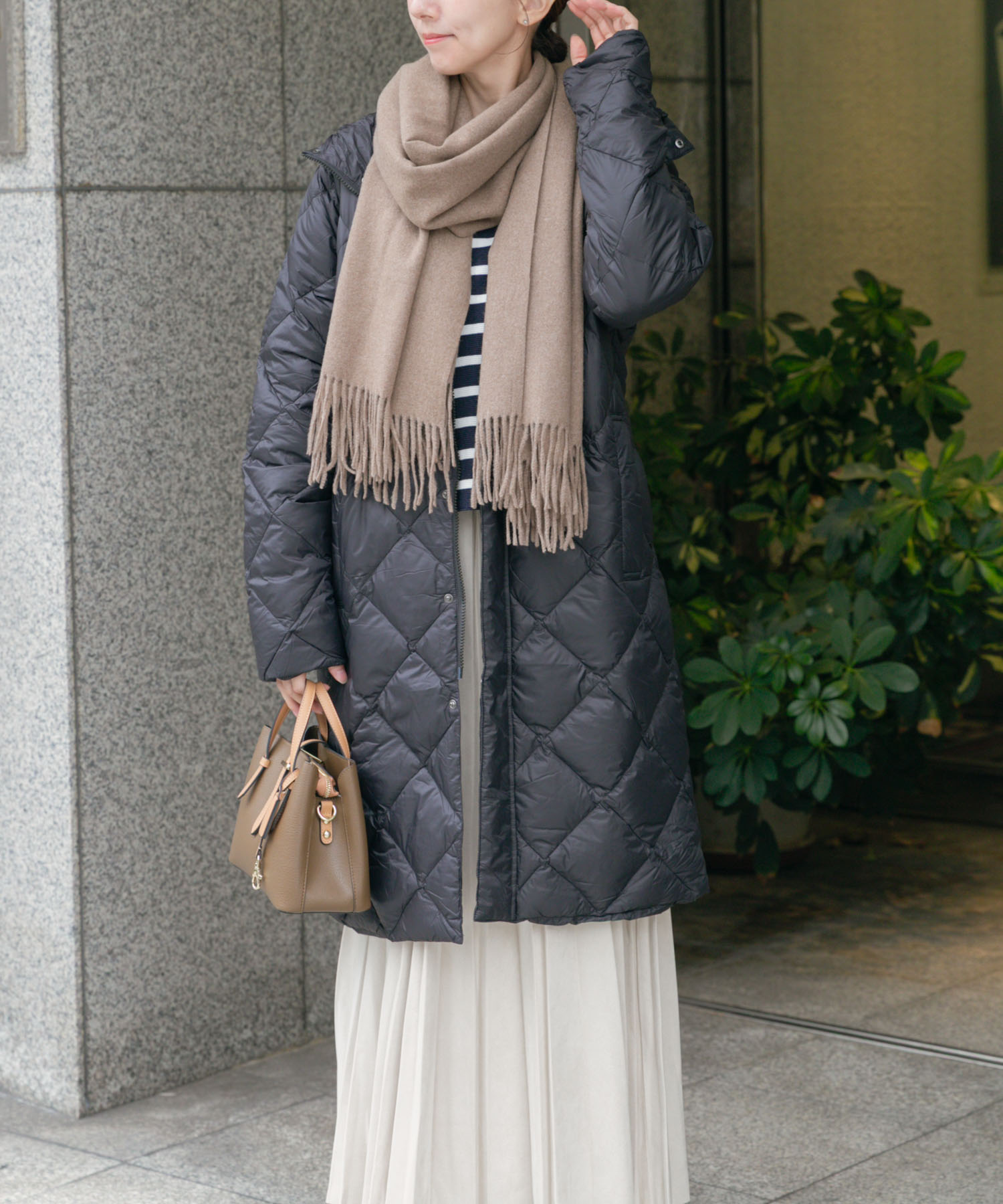 TAION　HOOD LONG DOWN JACKET