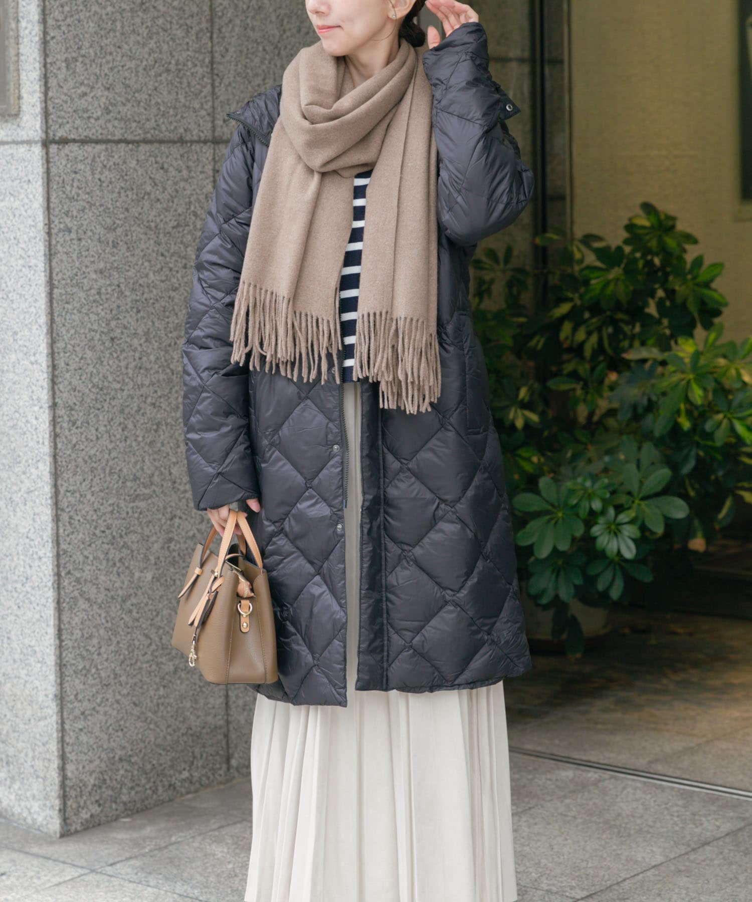 TAION　HOOD LONG DOWN JACKET