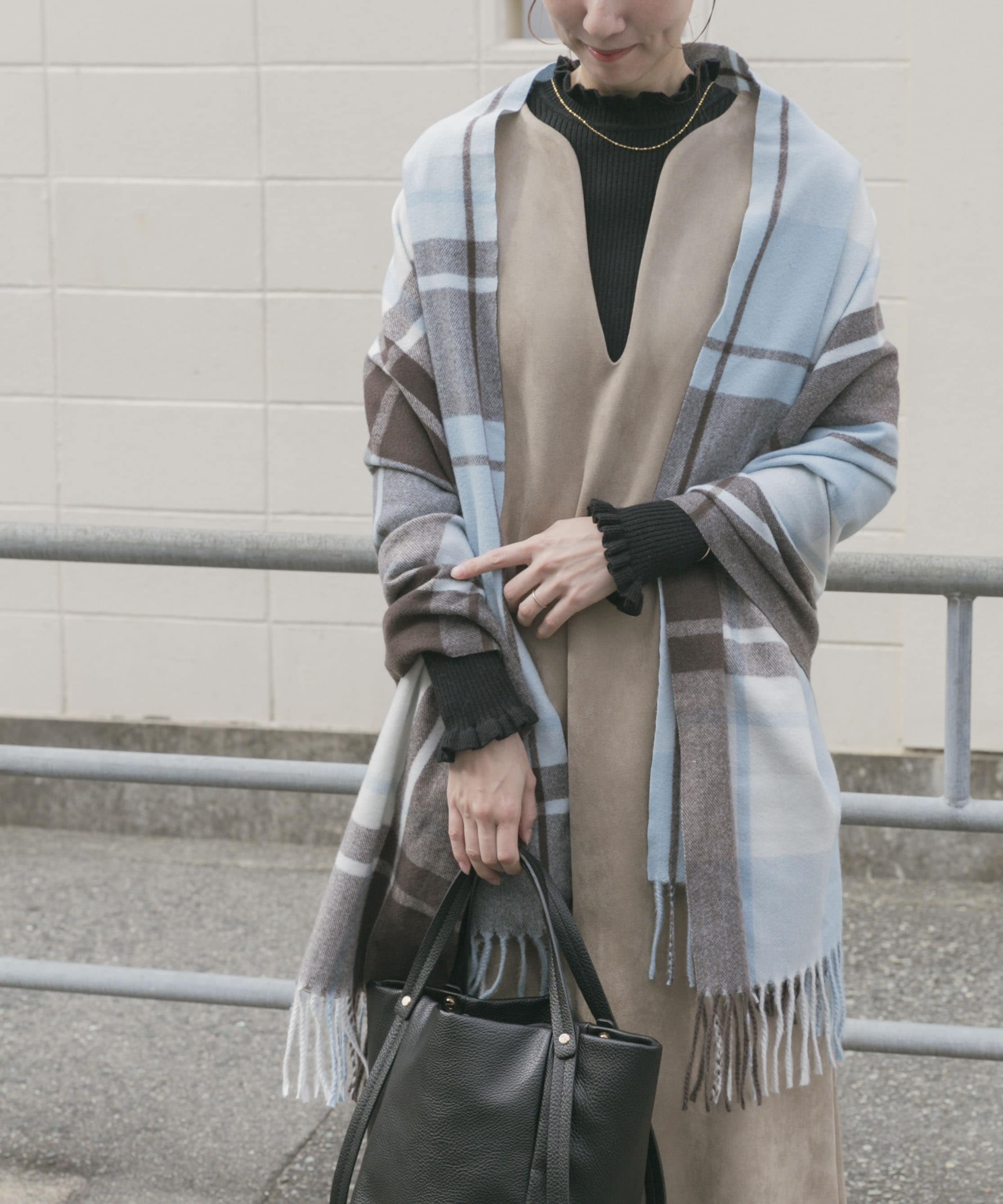 チェックストール L.BLU -