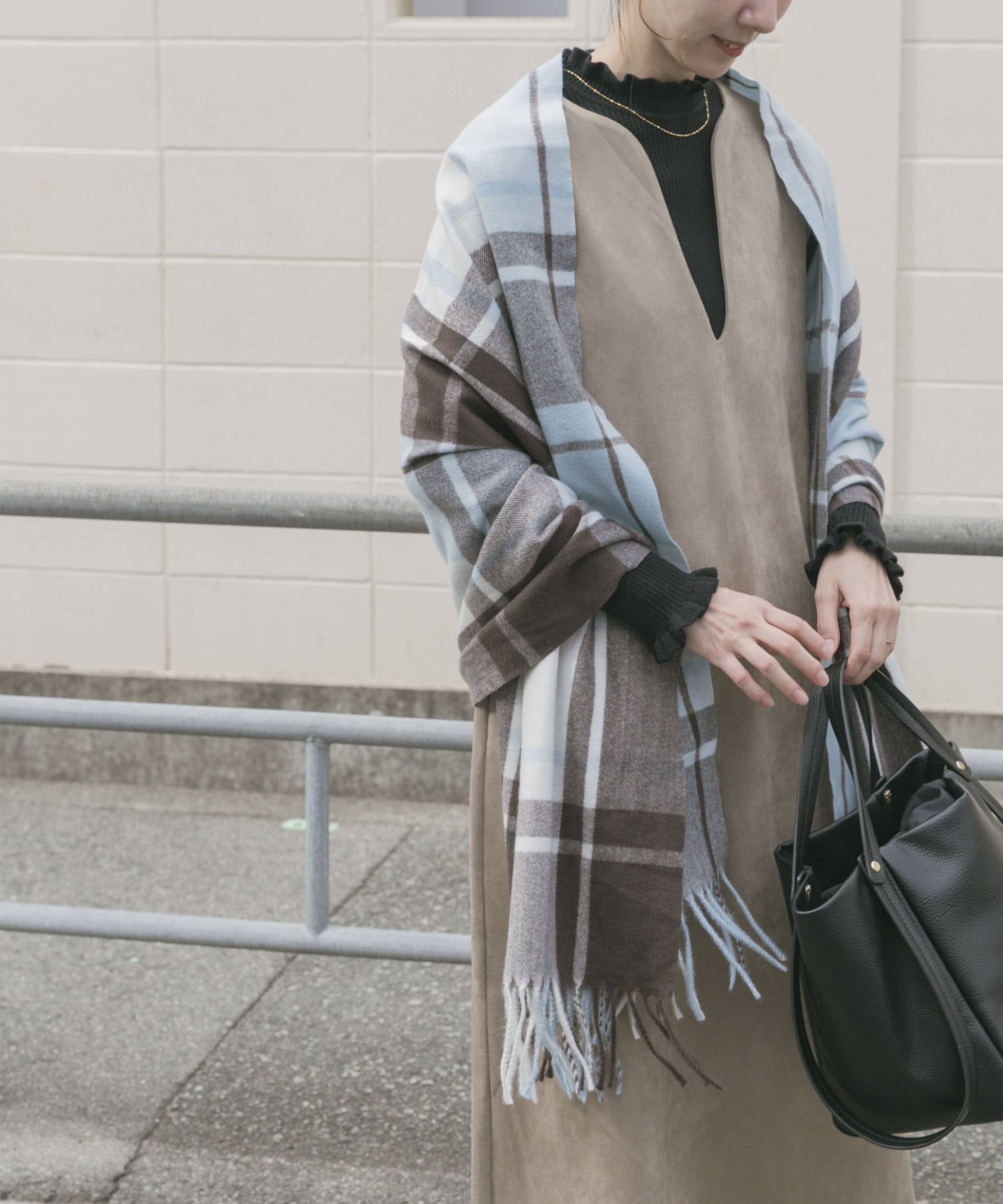 チェックストール L.BLU -