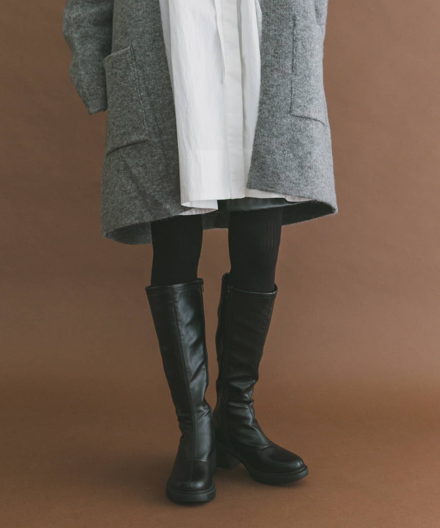 ストレッチロングブーツ BLK S