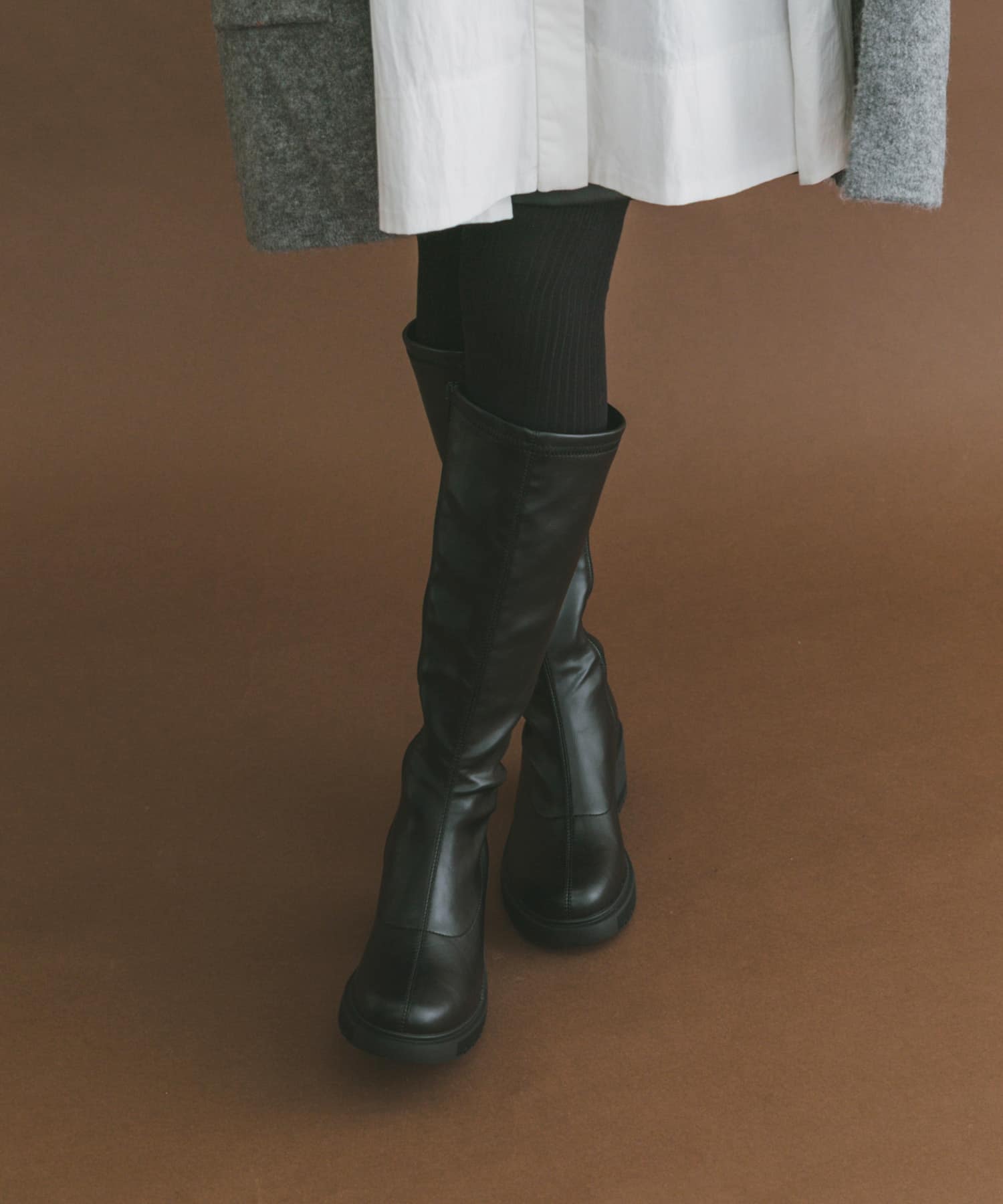ストレッチロングブーツ BLK S