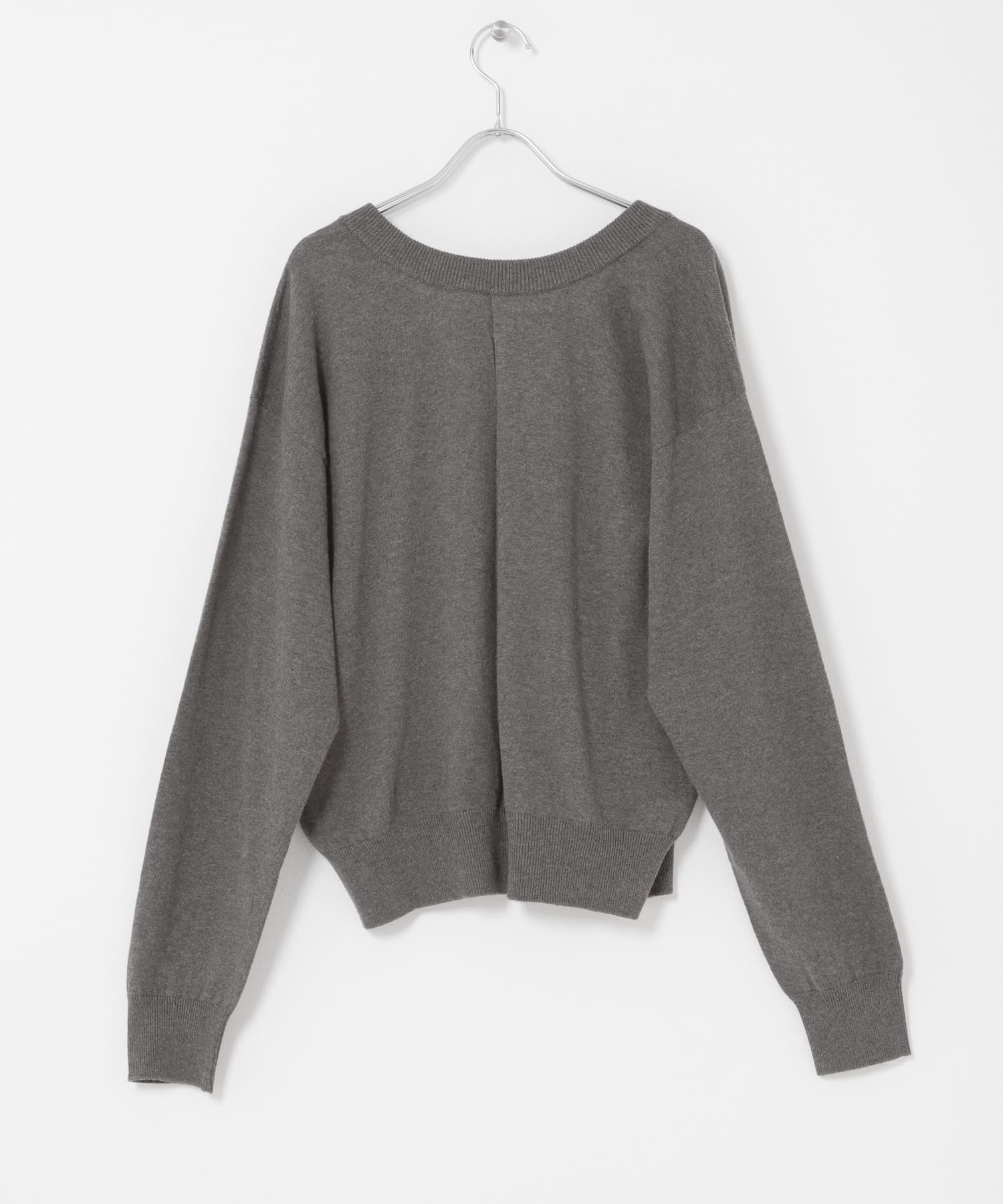 unfil　SOFT YAK COTTON KNIT PULLOVER CHARCOAL 1