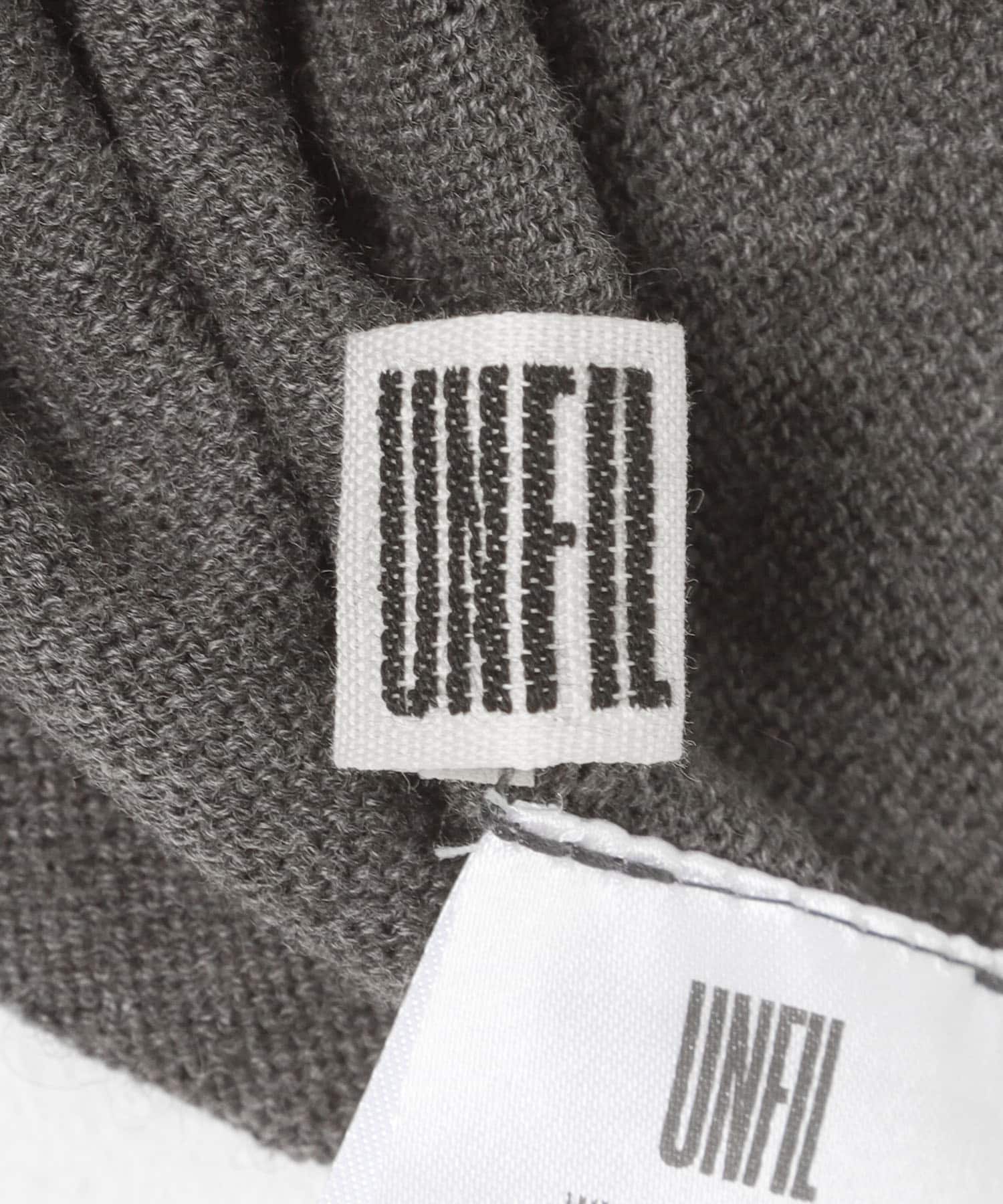 unfil　SOFT YAK COTTON KNIT PULLOVER CHARCOAL 1