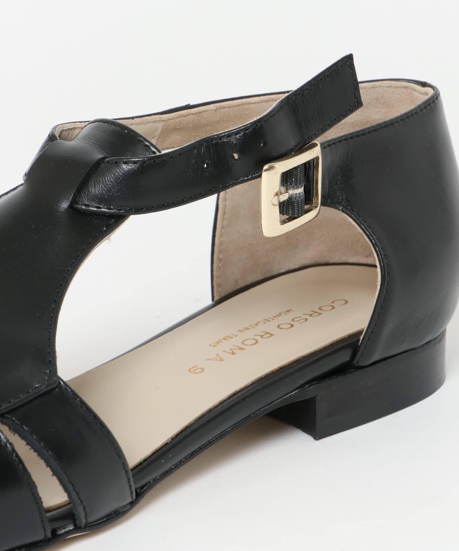 CORSO ROMA 9　STRAP SANDAL NERO 36