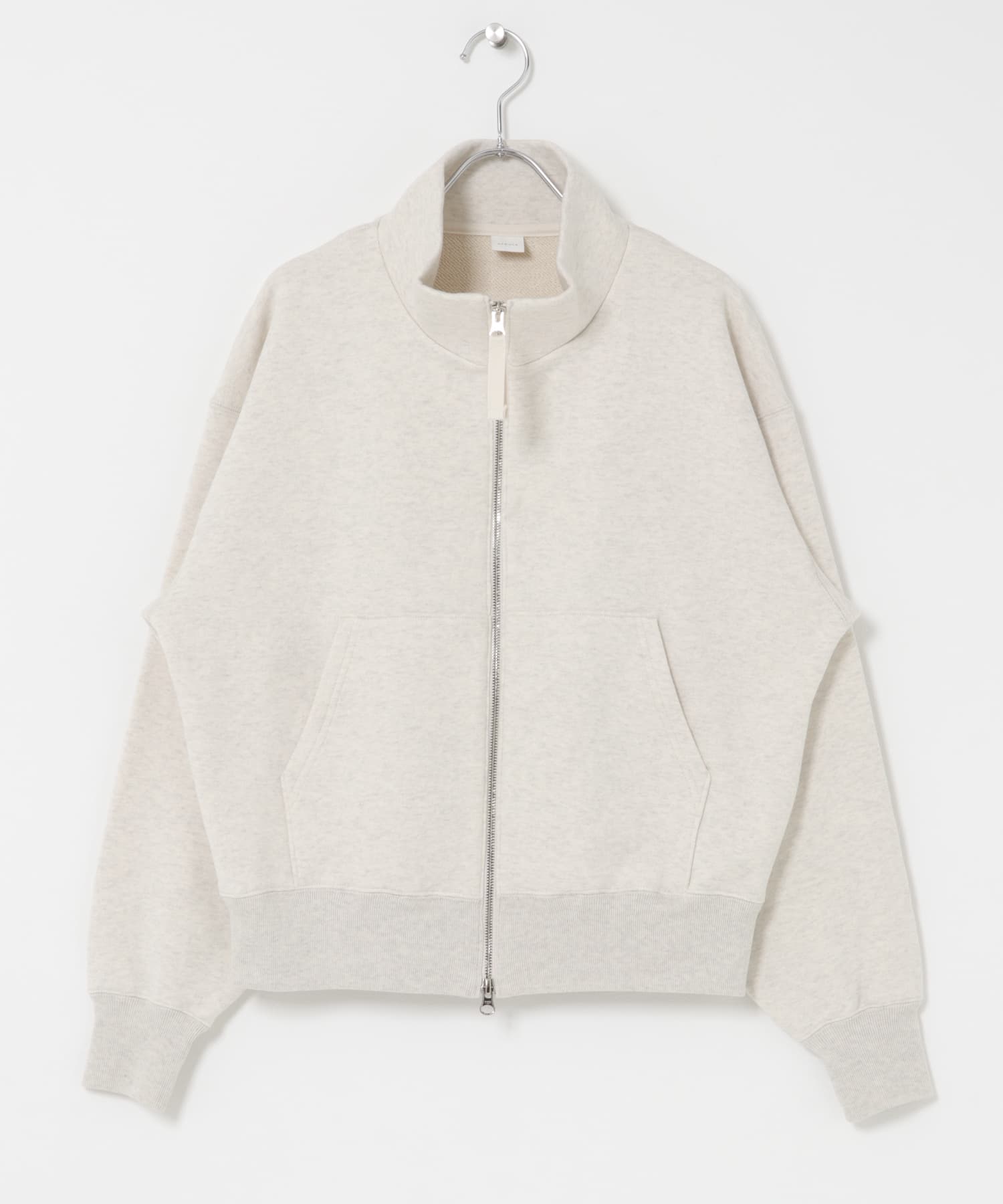 コットンスウェットスタンドジップ