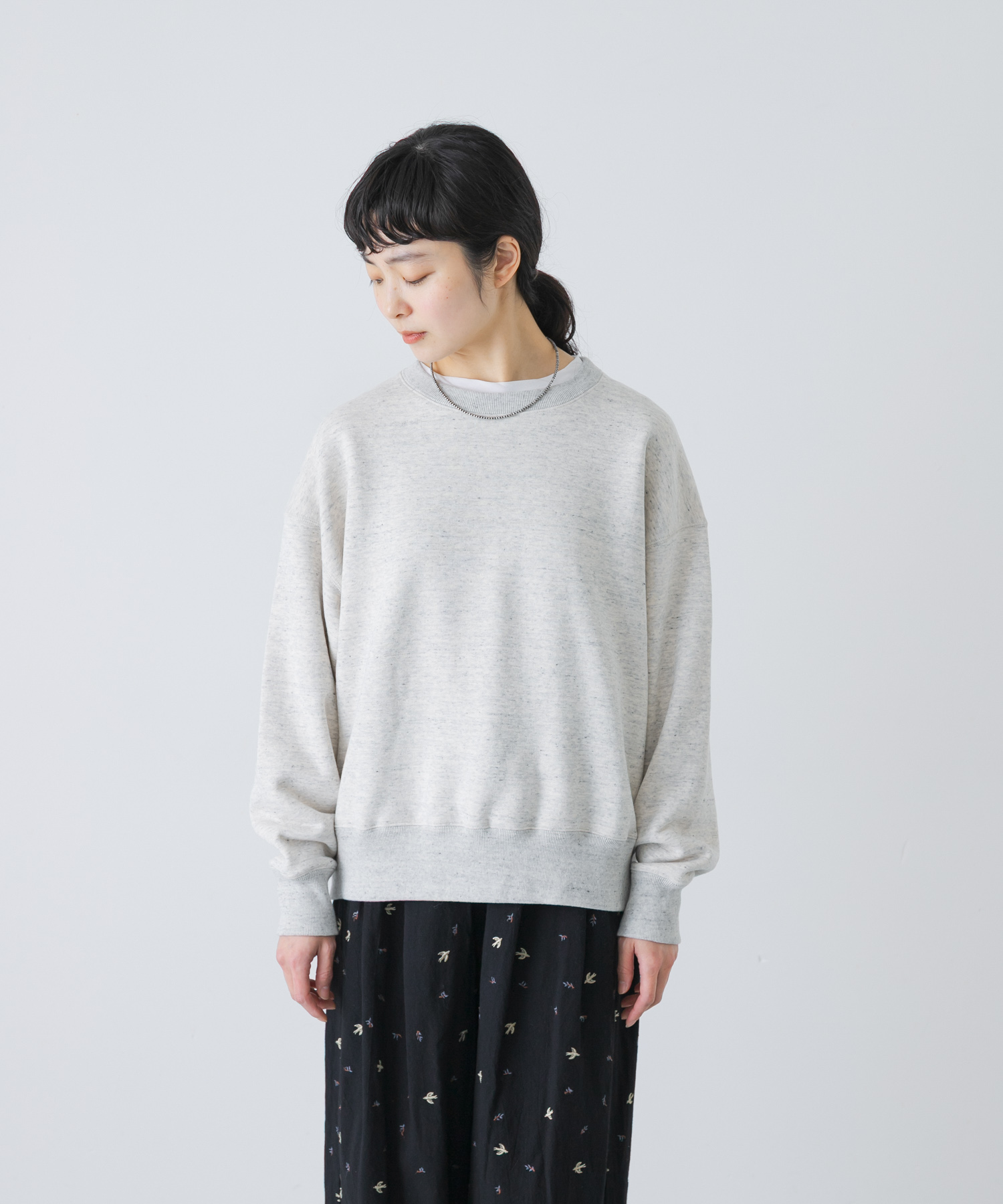 コットンスウェットプルオーバー OATMEAL Free