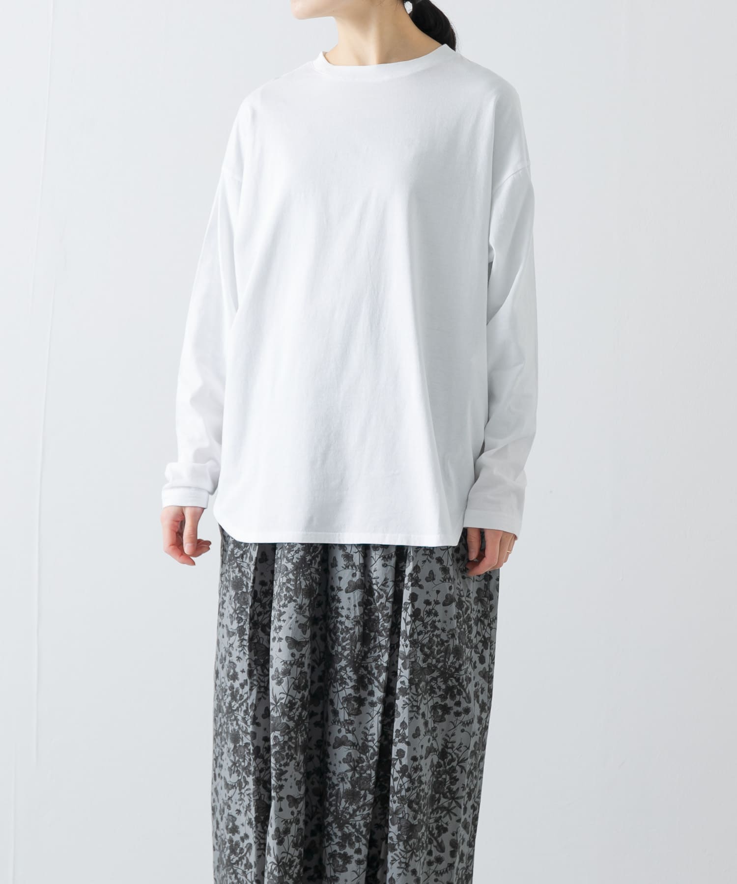 コットンクルーネックカットソー