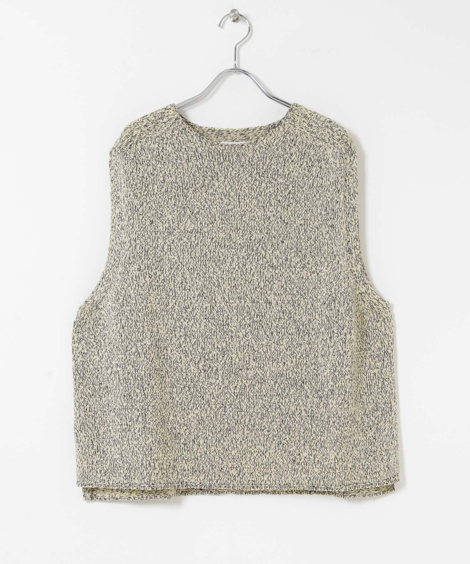 テープヤーンニットベスト L/BEIGE Free