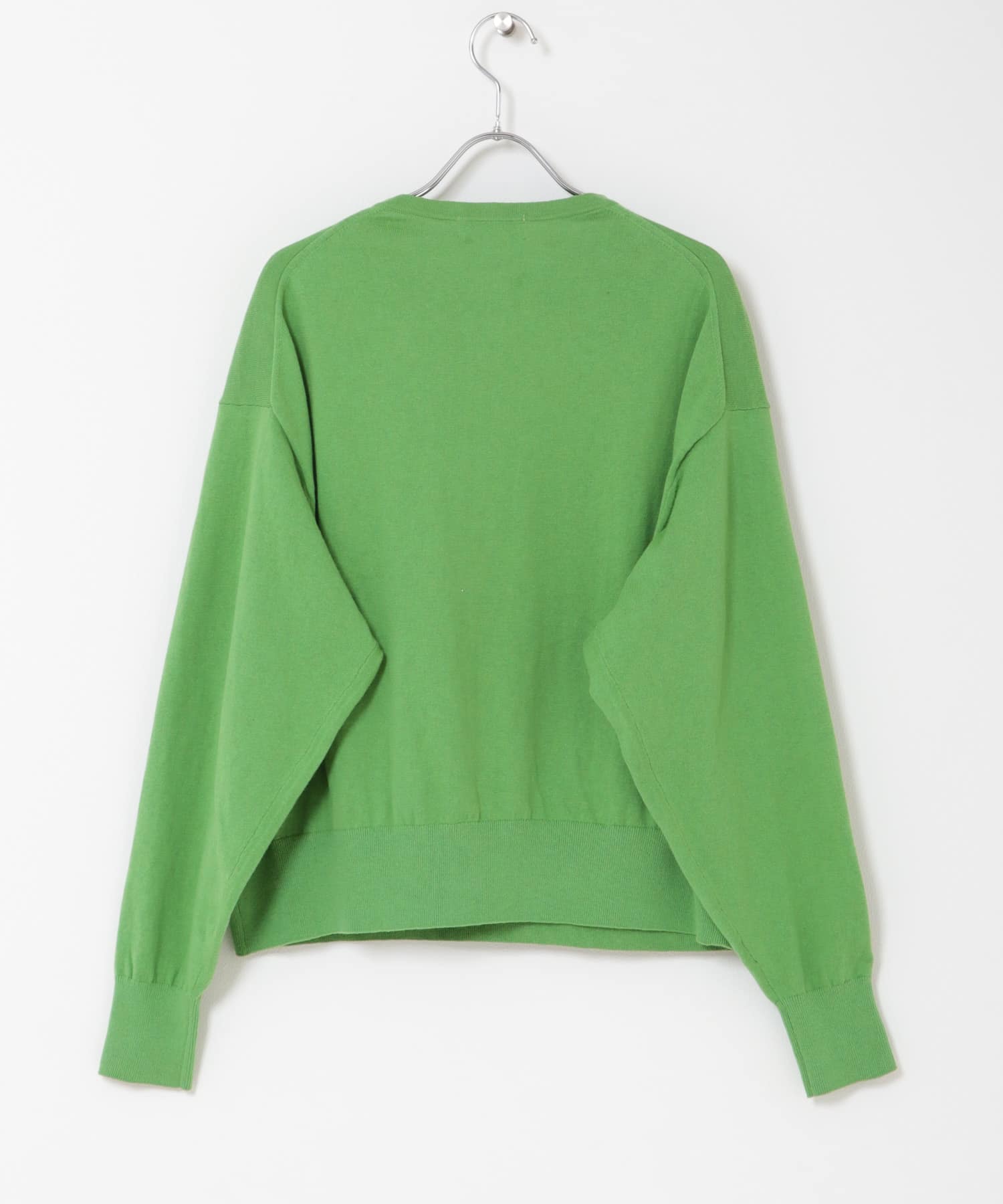 コットンカシミヤヘンリーネックニット GREEN Free