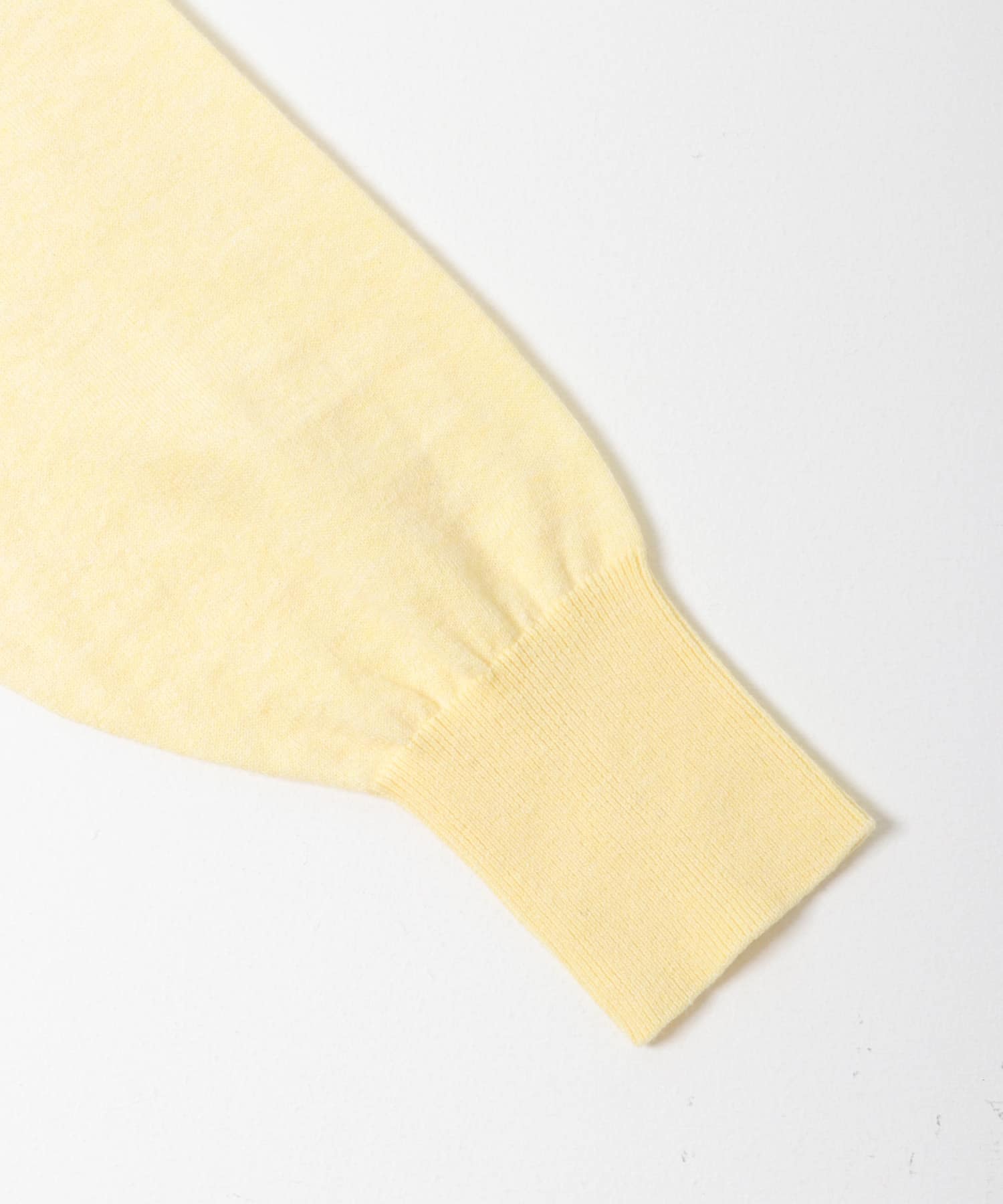 コットンカシミヤヘンリーネックニット YELLOW Free