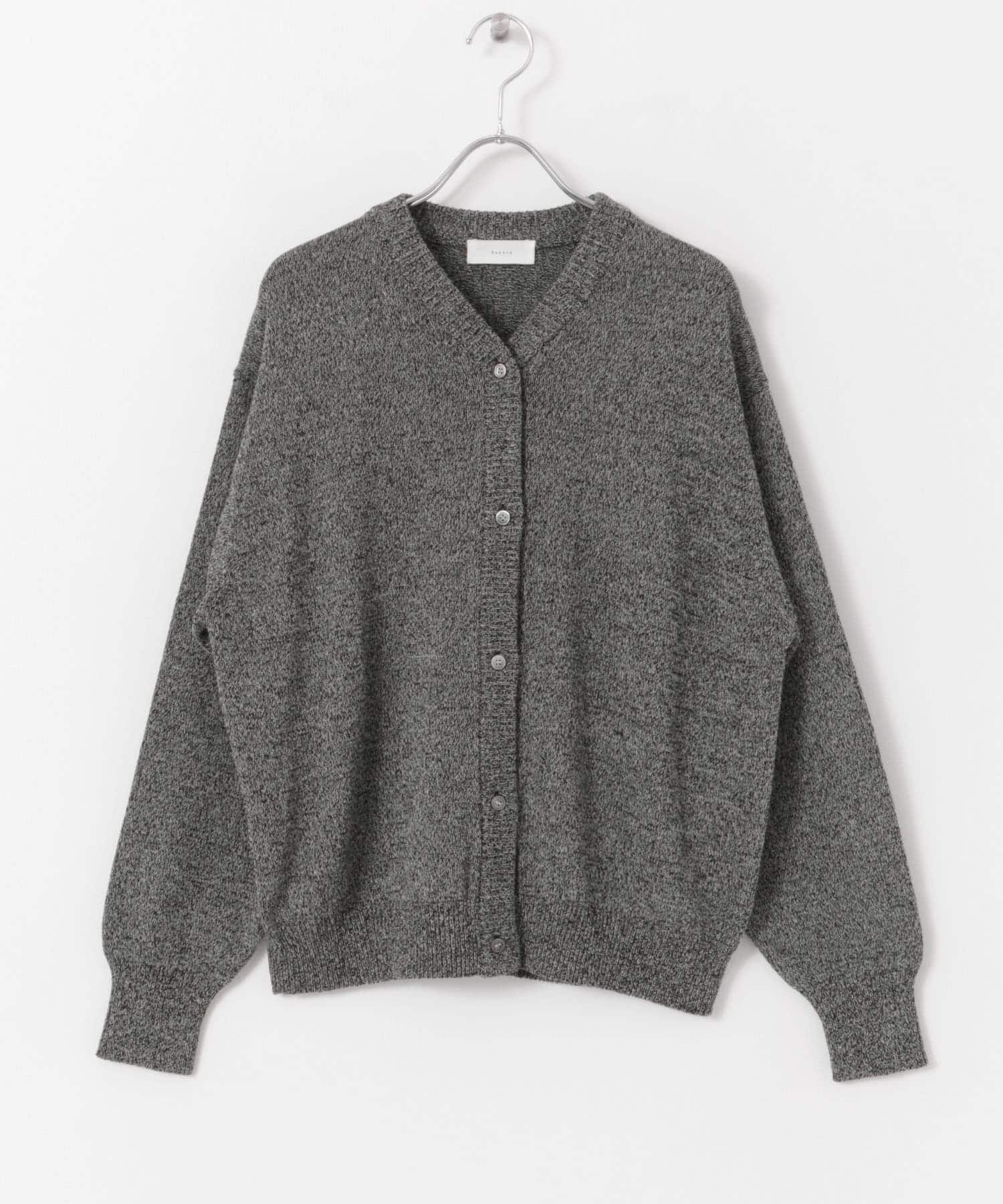 ドライコットンVネックカーディガン CHARCOAL Free