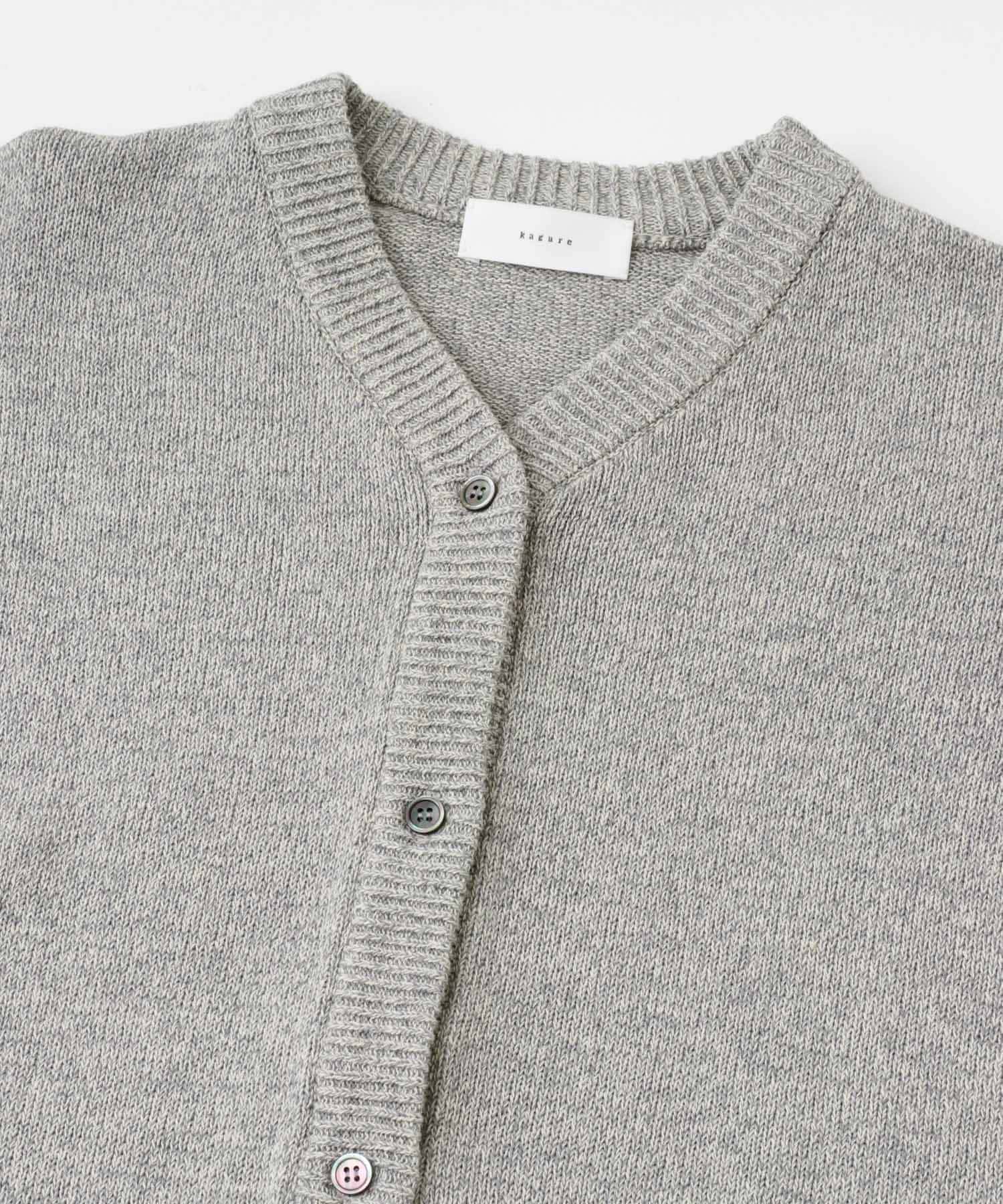 ドライコットンVネックカーディガン GRAY Free