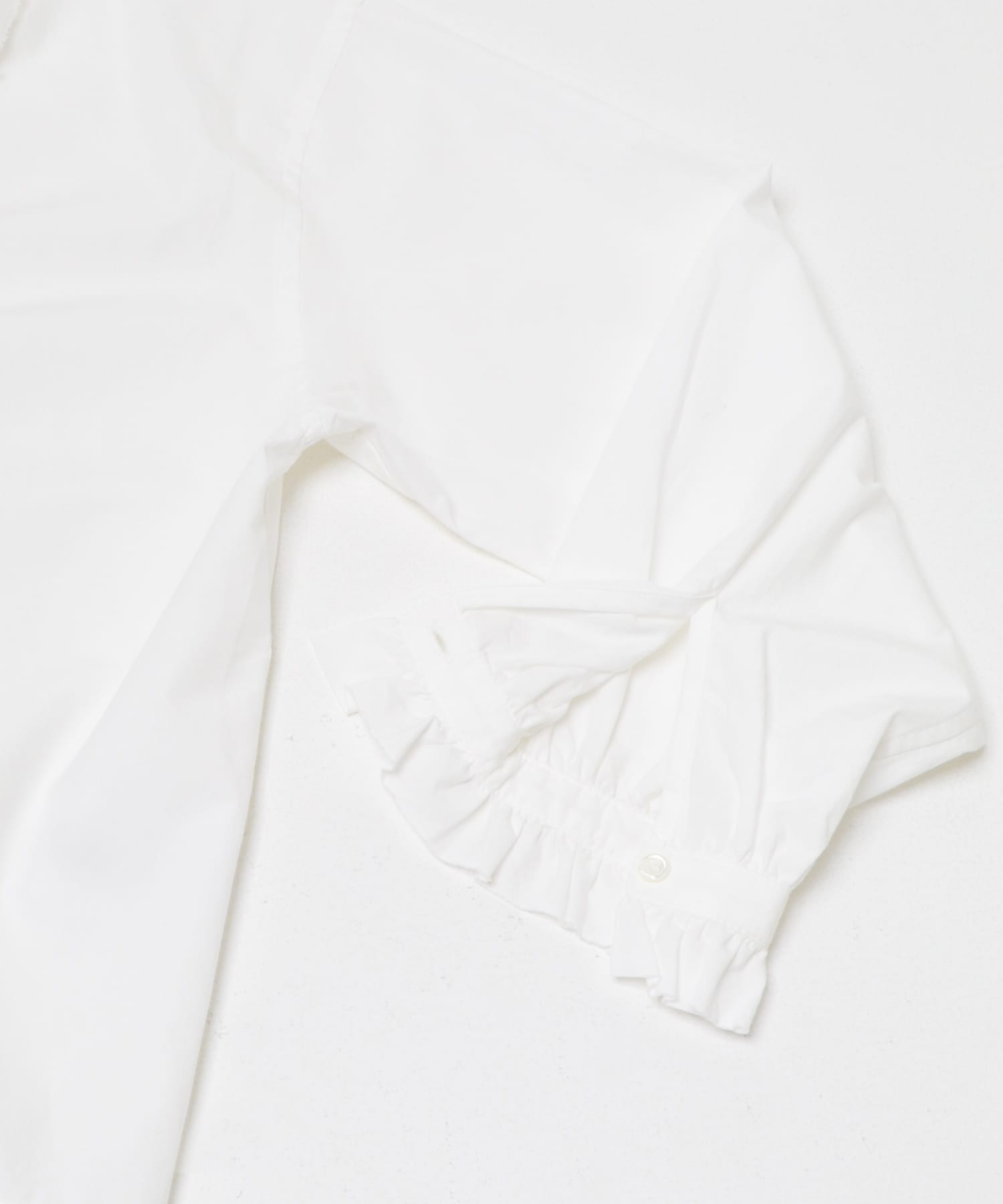 コットンフリルカラーシャツ OFF Free