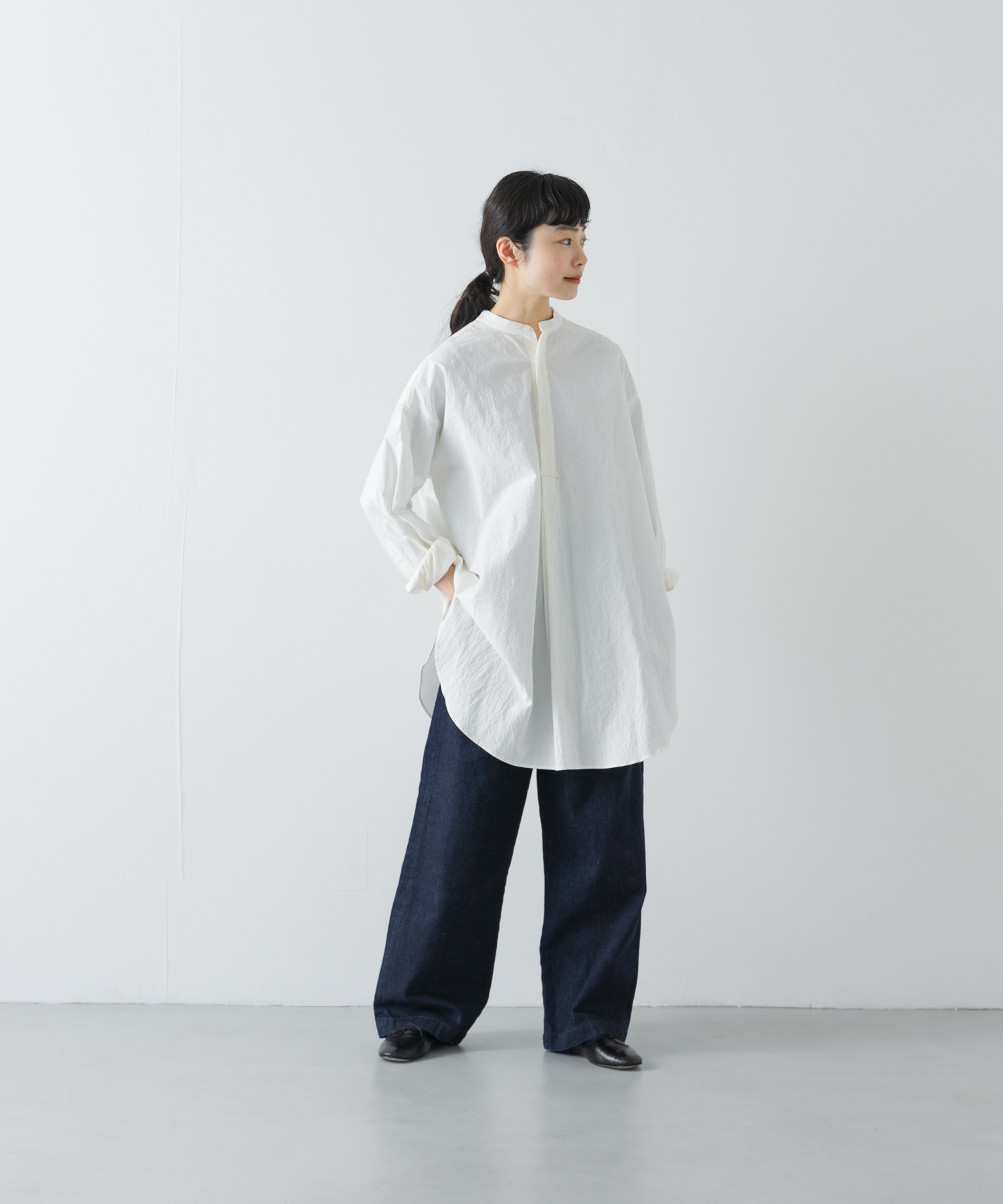 コットンチュニックシャツ OFF Free