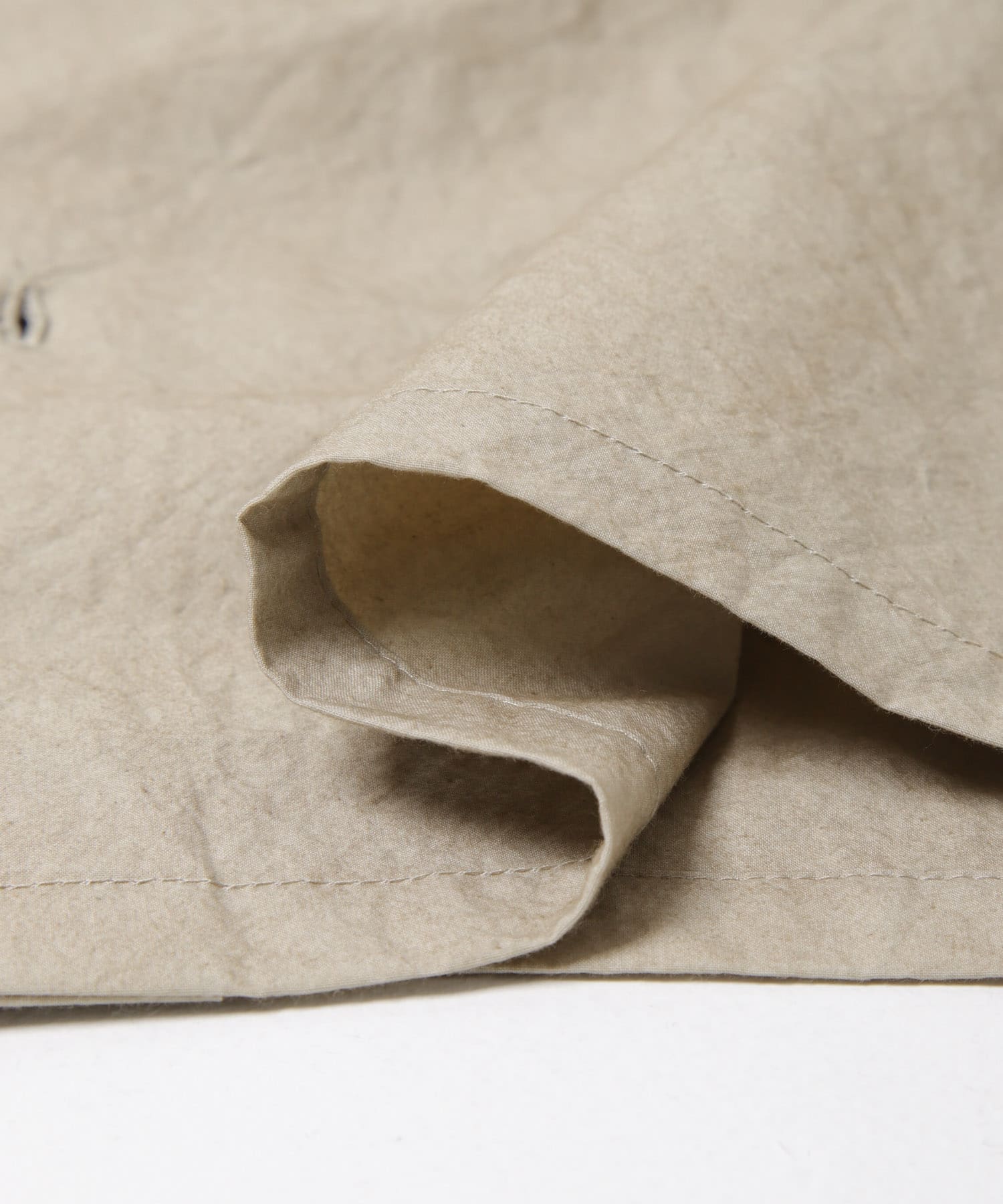 『ユニセックス』コットンレギュラーカラーボックスシャツ BEIGE 1