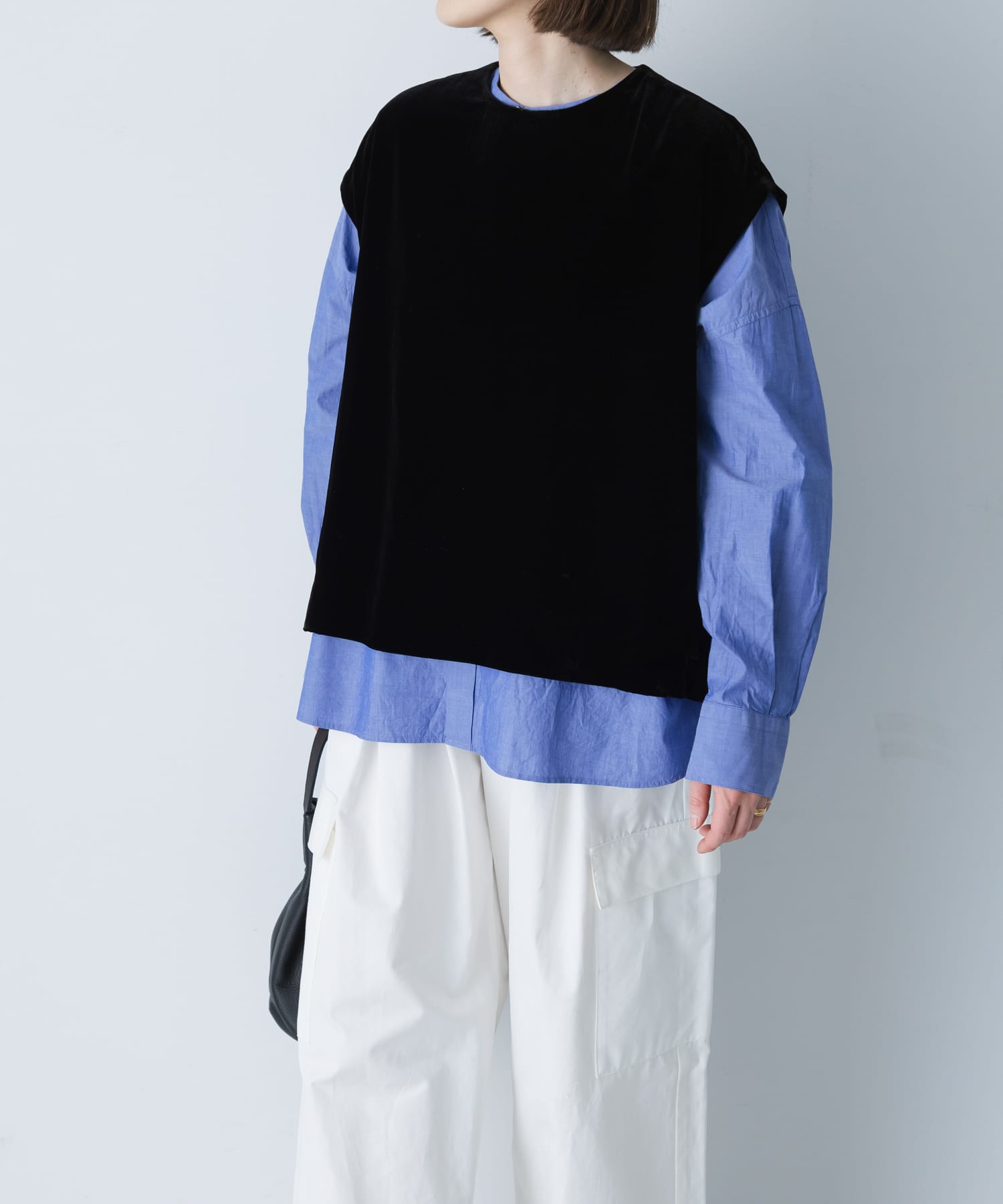 レーヨンシルクベルベットプルオーバー