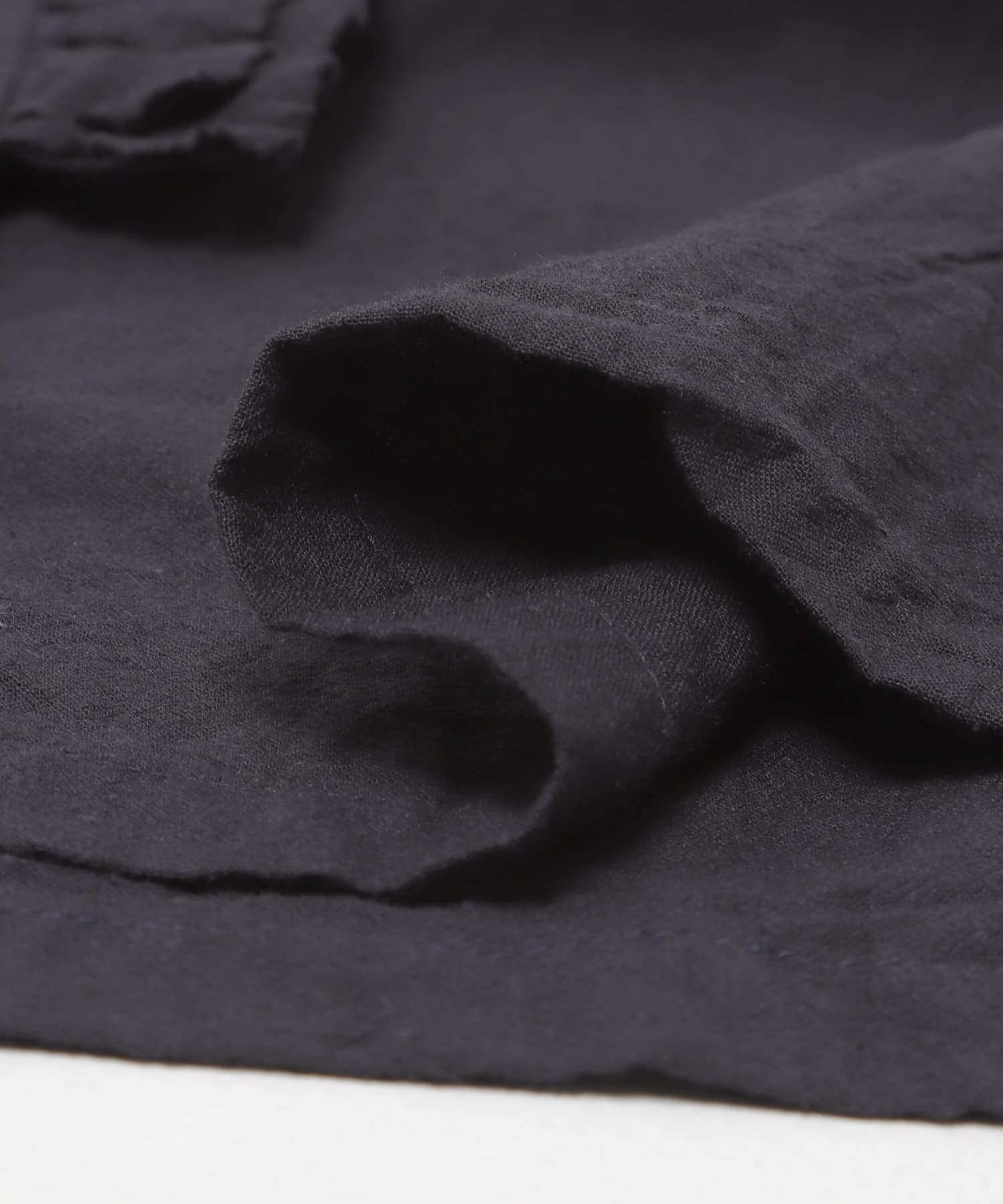 コットンリネンフリルブラウス NAVY Free