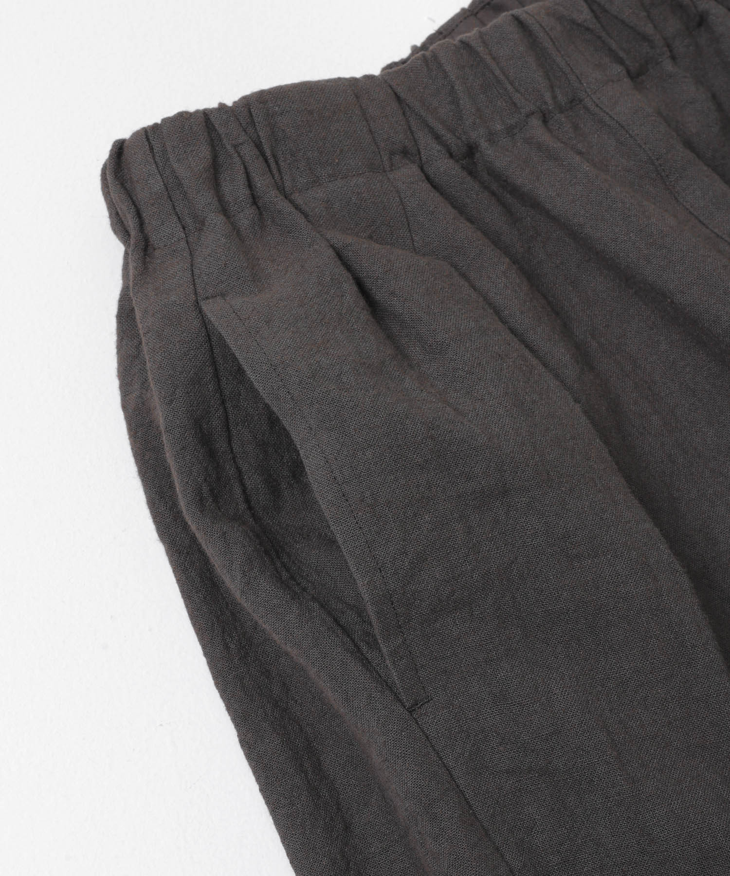 リネンラミールーズテーパードパンツ CHARCOAL Free