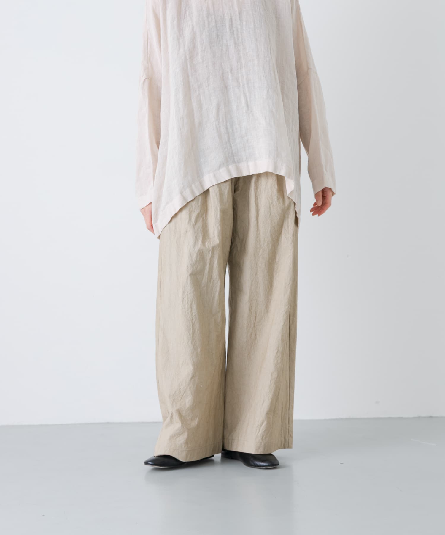 コットン2タックパンツ