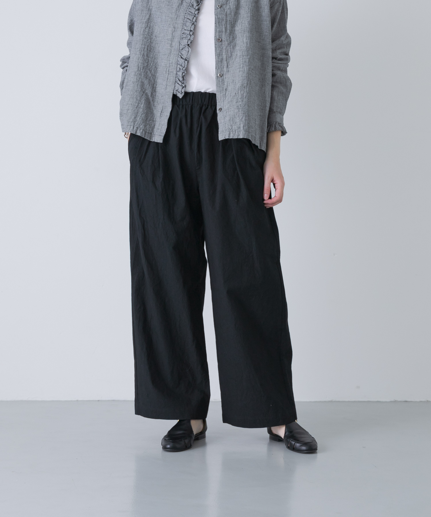コットン2タックパンツ