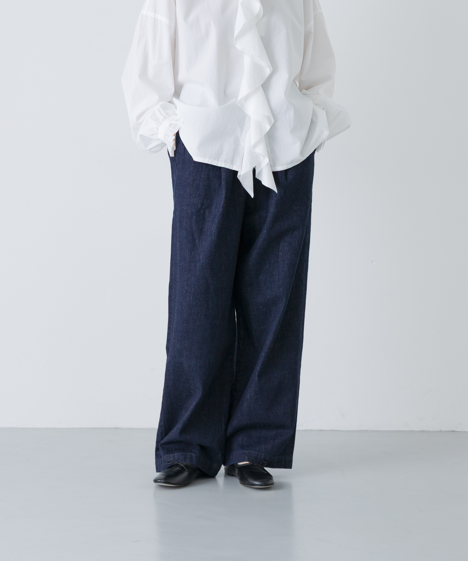 デニムイージーパンツ