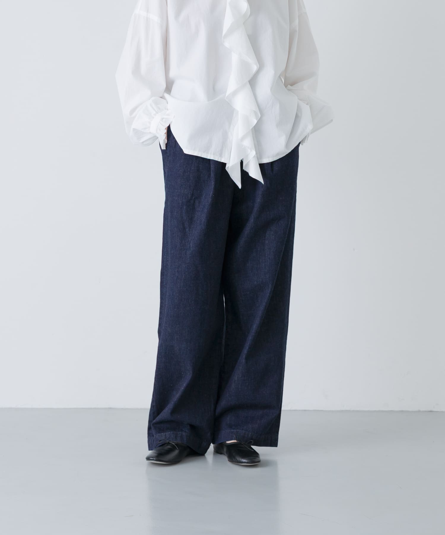 デニムイージーパンツ