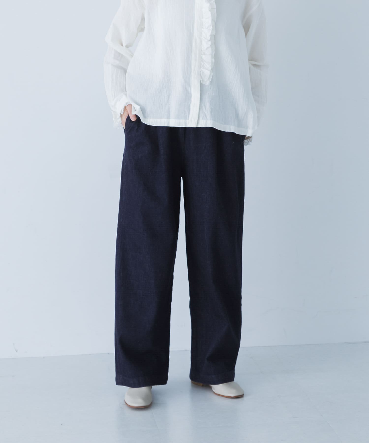 デニムイージーパンツ