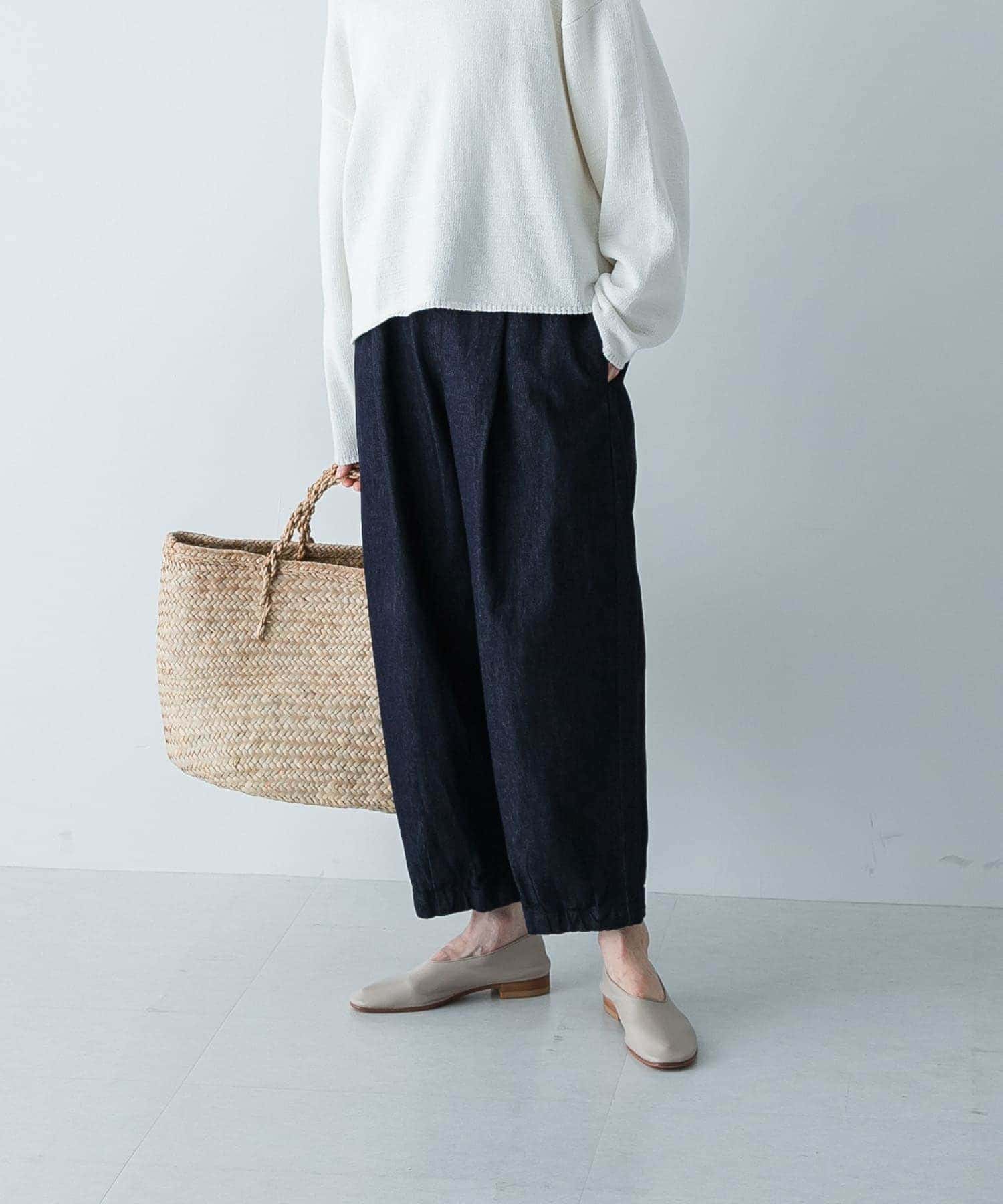 デニムクロップドパンツ