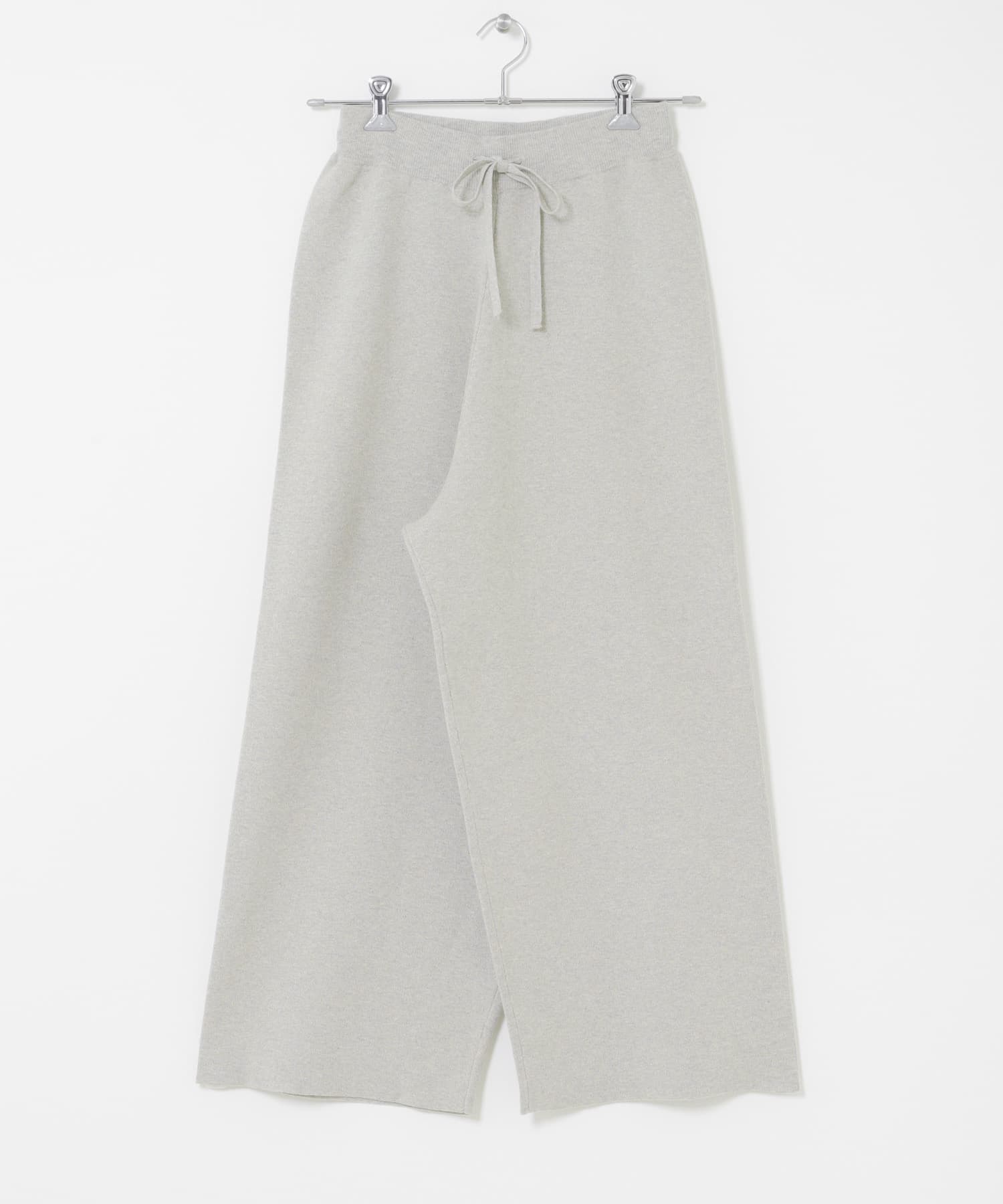 コットンカシミヤニットパンツ OATMEAL Free